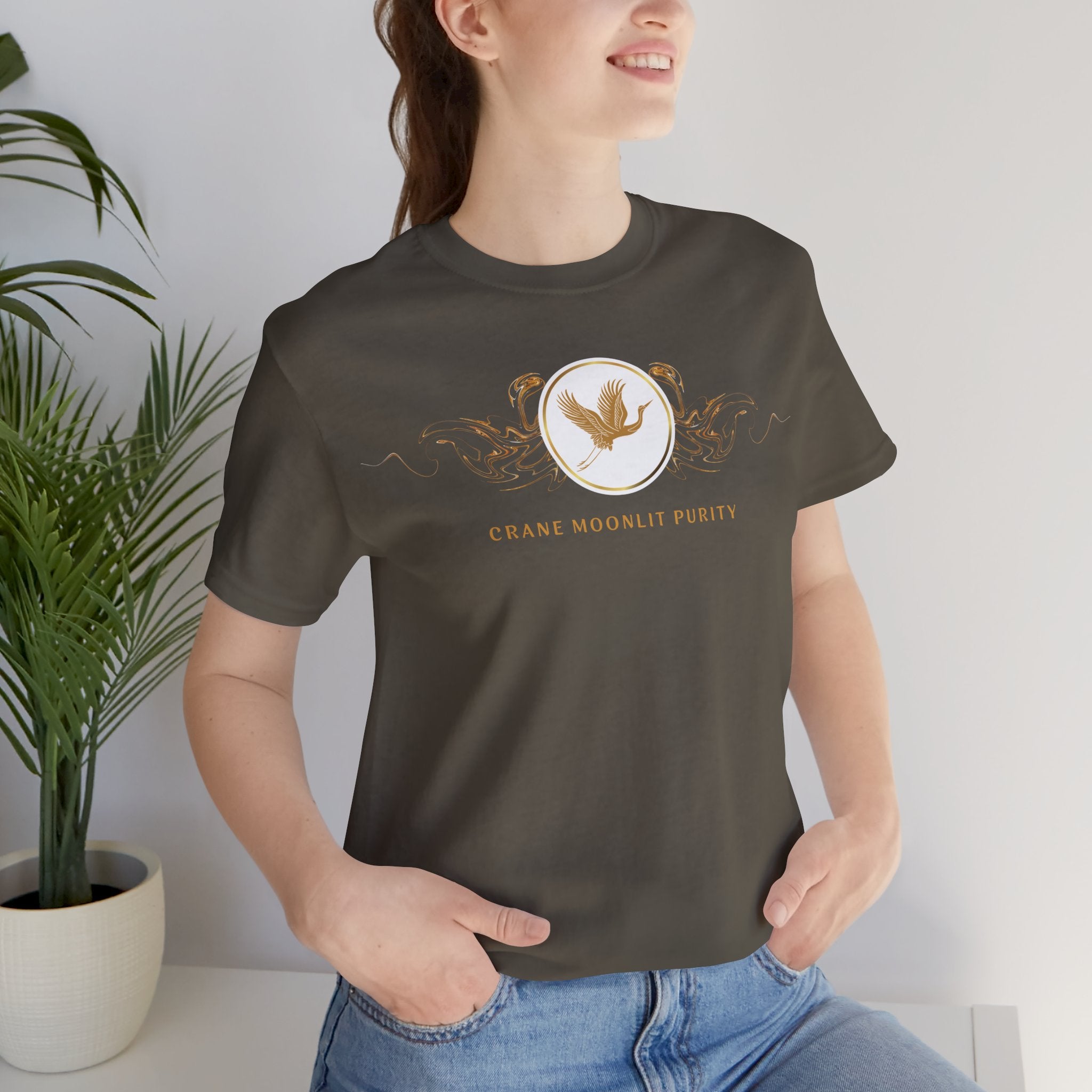 Empowering T-shirt - Zen Crane Collection White Purity