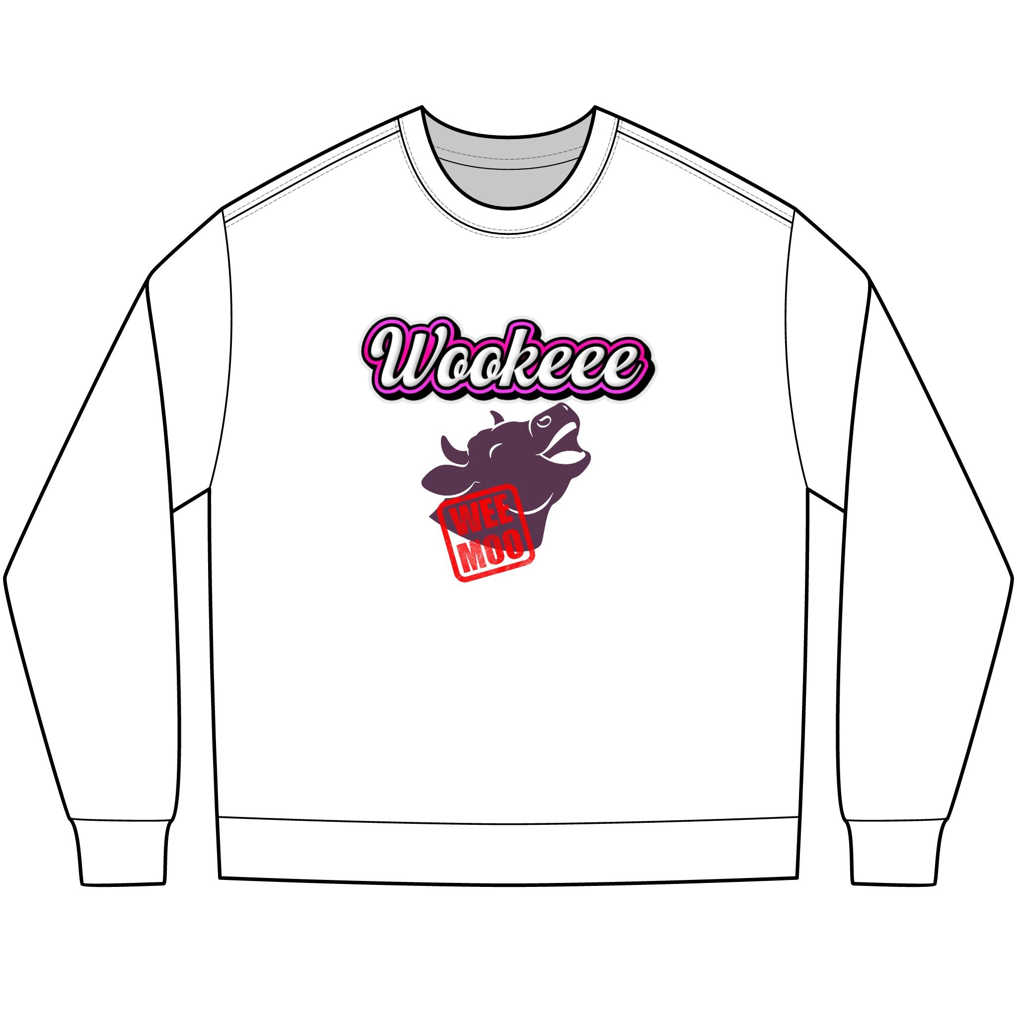 Wee-Moo Cow Long Sleeve Box-Tee - Wookeee