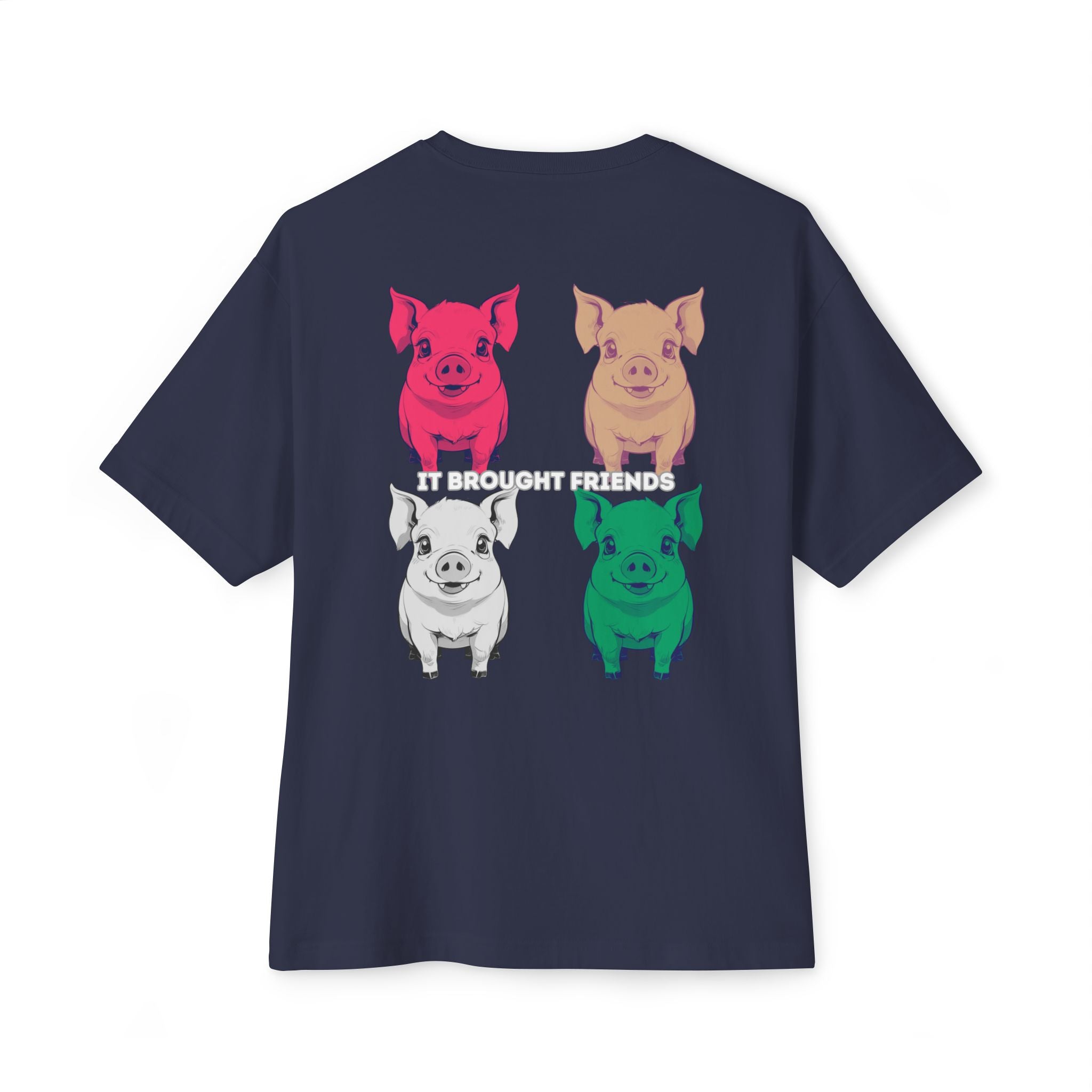 Anime Design Oversize T-shirt - 4tified Swines Collection - It Brought Friends