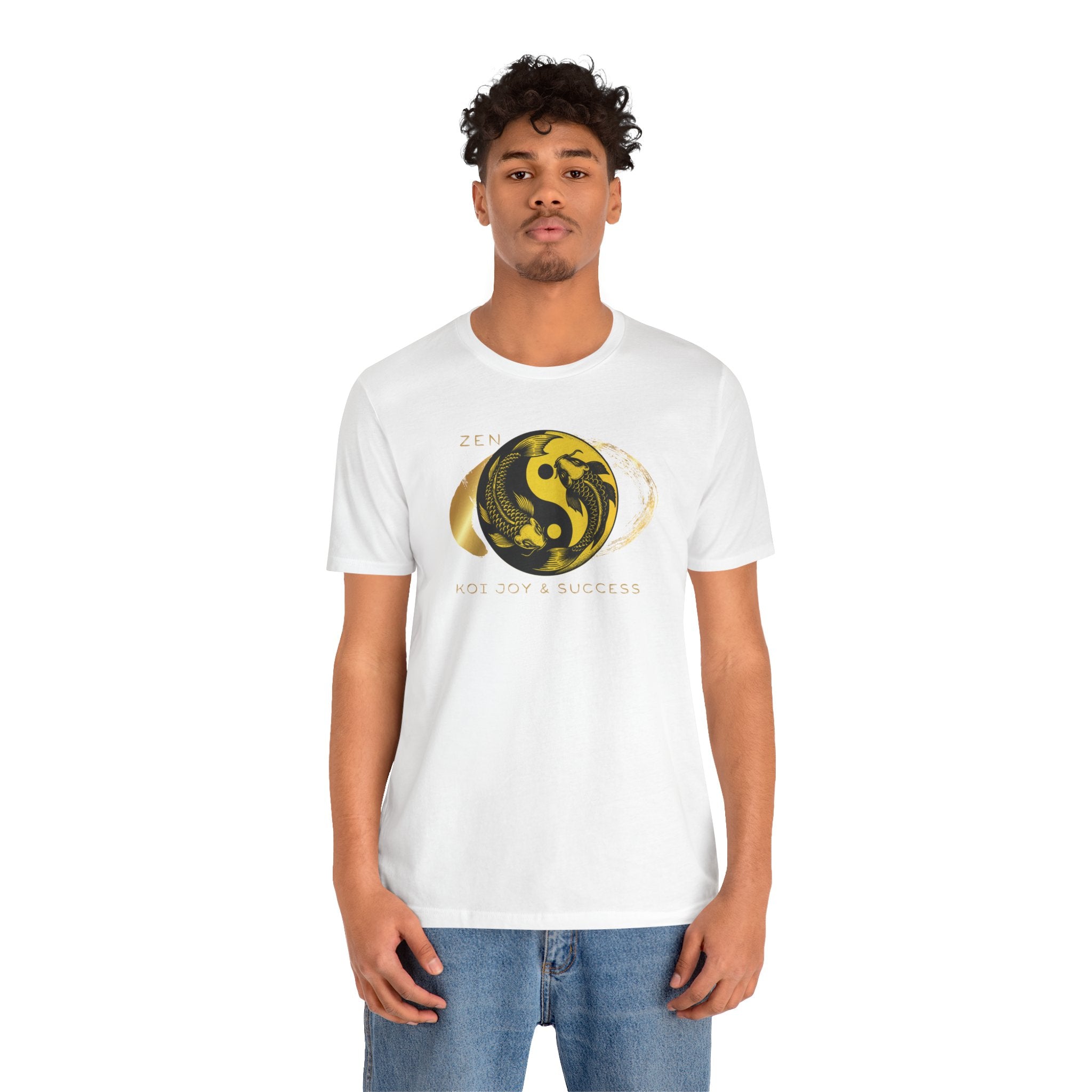Empowering T-shirt - Zen Koi Collection Yellow, Colors of Meaning