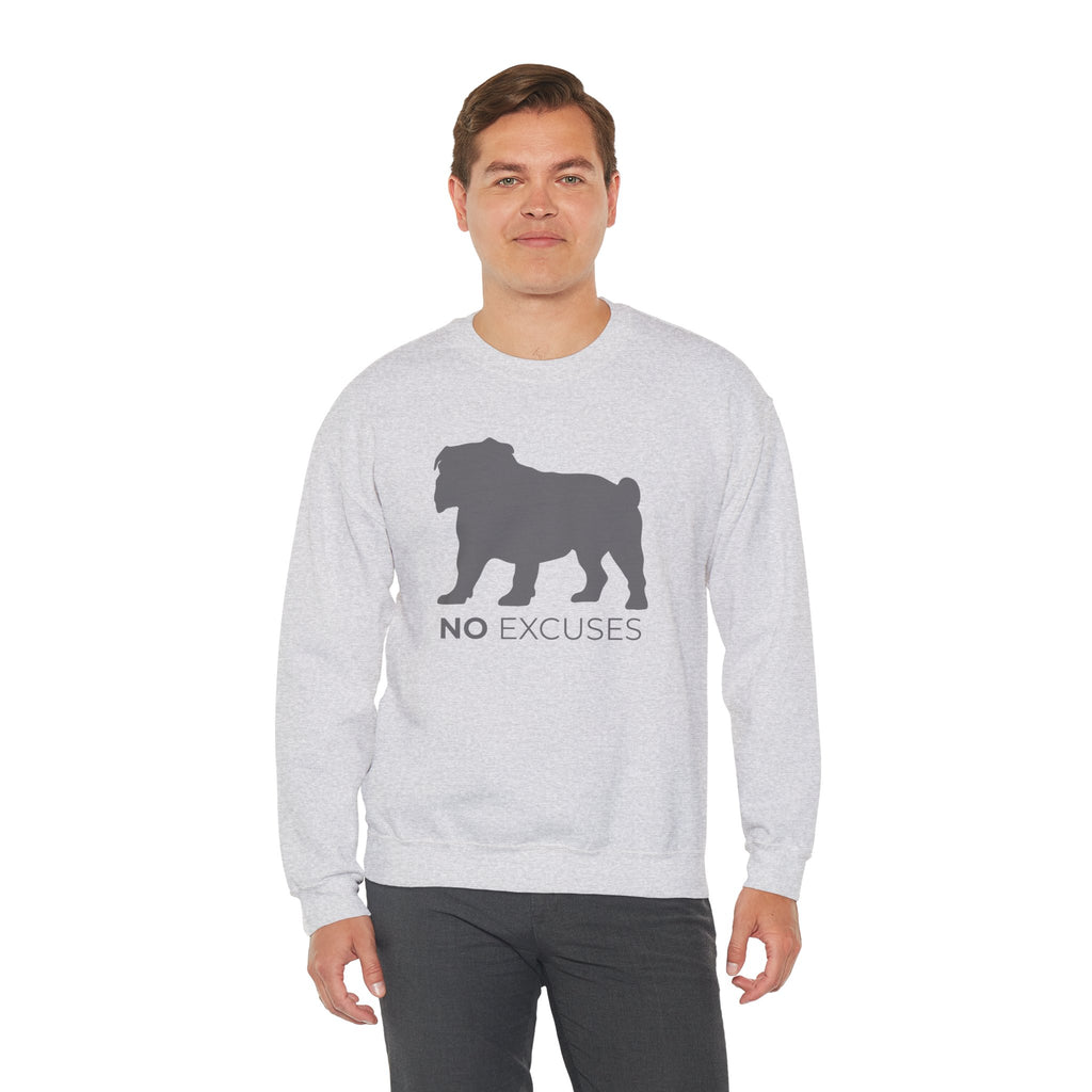 Animal Attitude Sweatshirt Line - No Excuses Dog