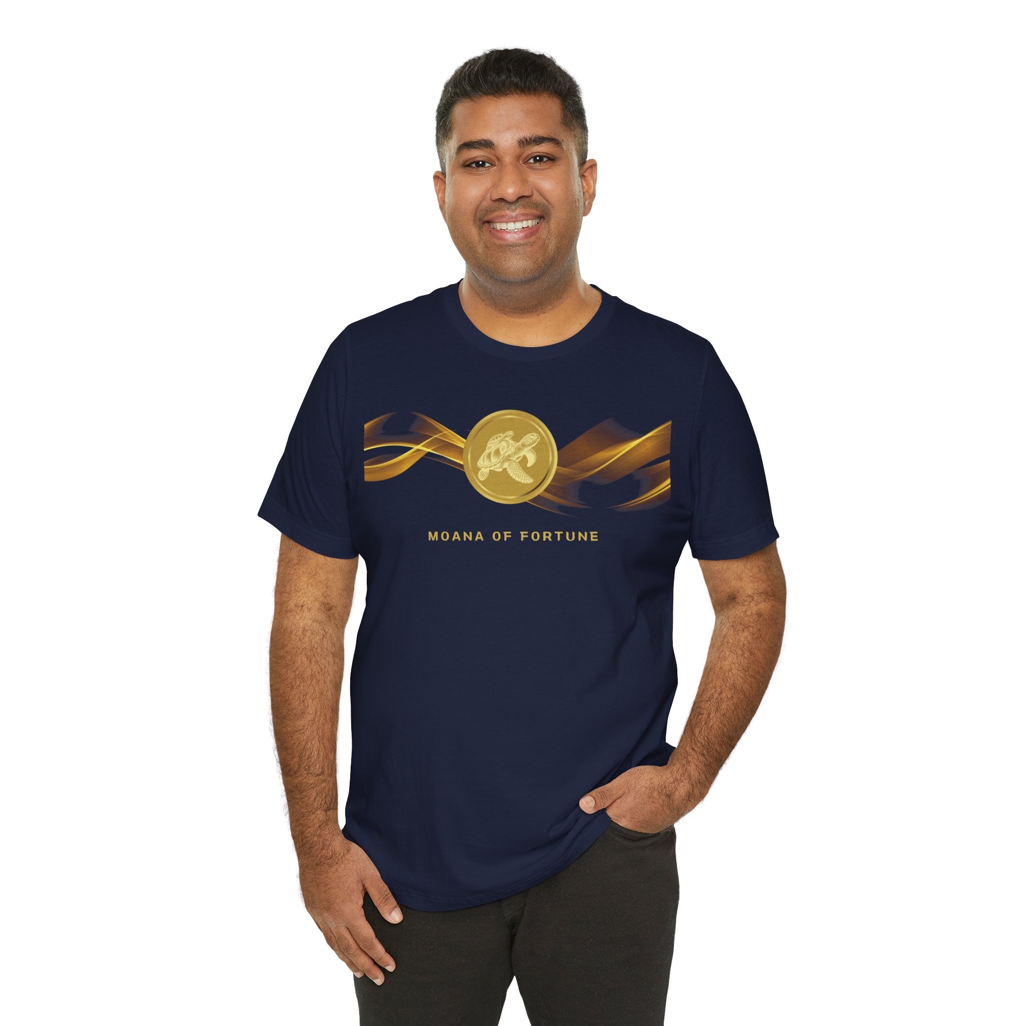 Empowering T-shirt - Zen Turtle Collection Gold Fortune