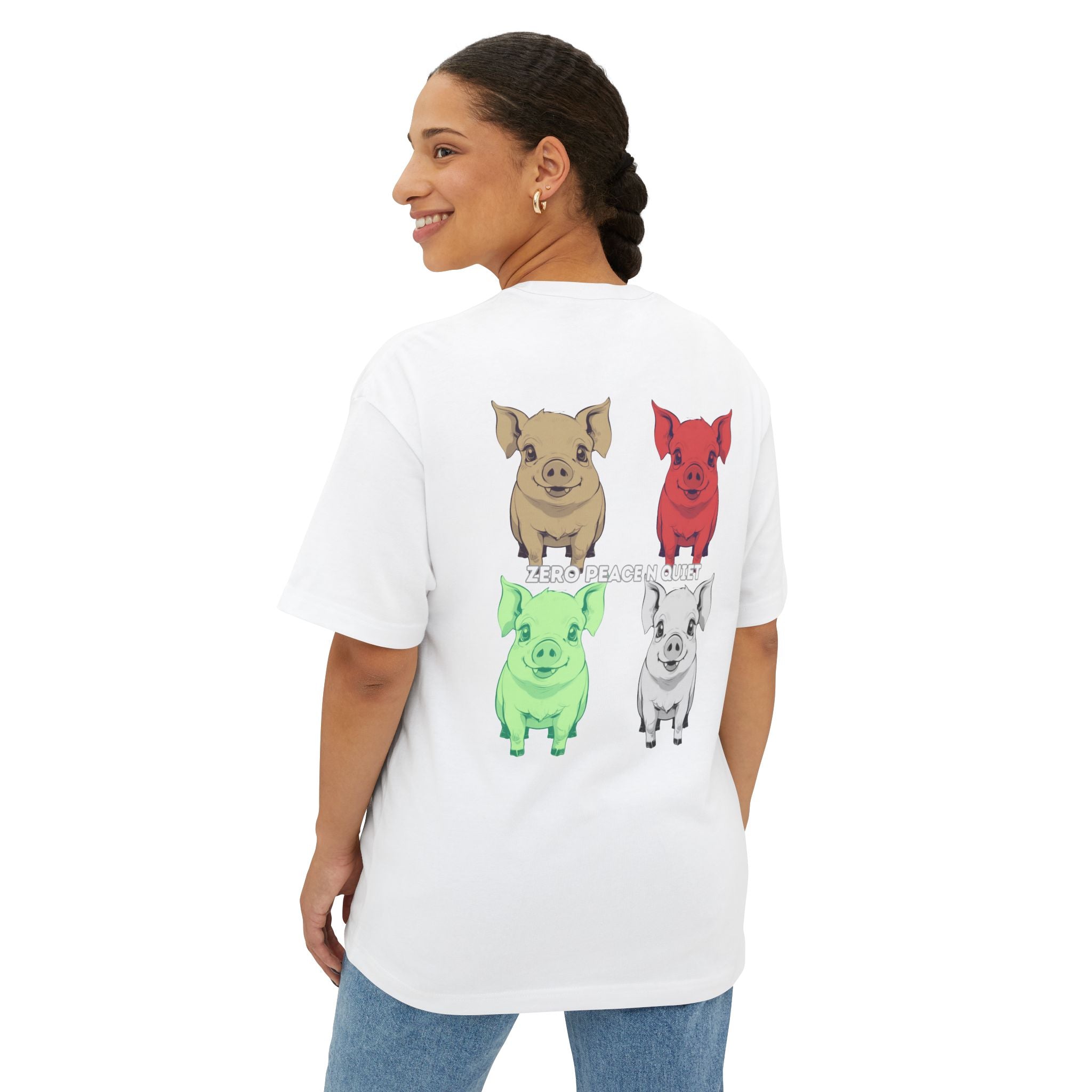 Anime Design Oversize T-shirt - 4tified Swines Collection - Zero Peace n Quiet