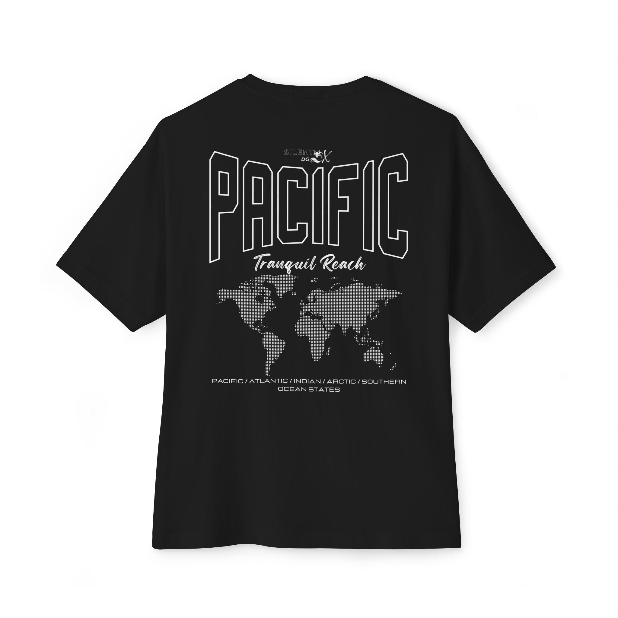 5-Oceans Collection Casual Streetwear Tee - Pacific Ocean Tranquil Reach