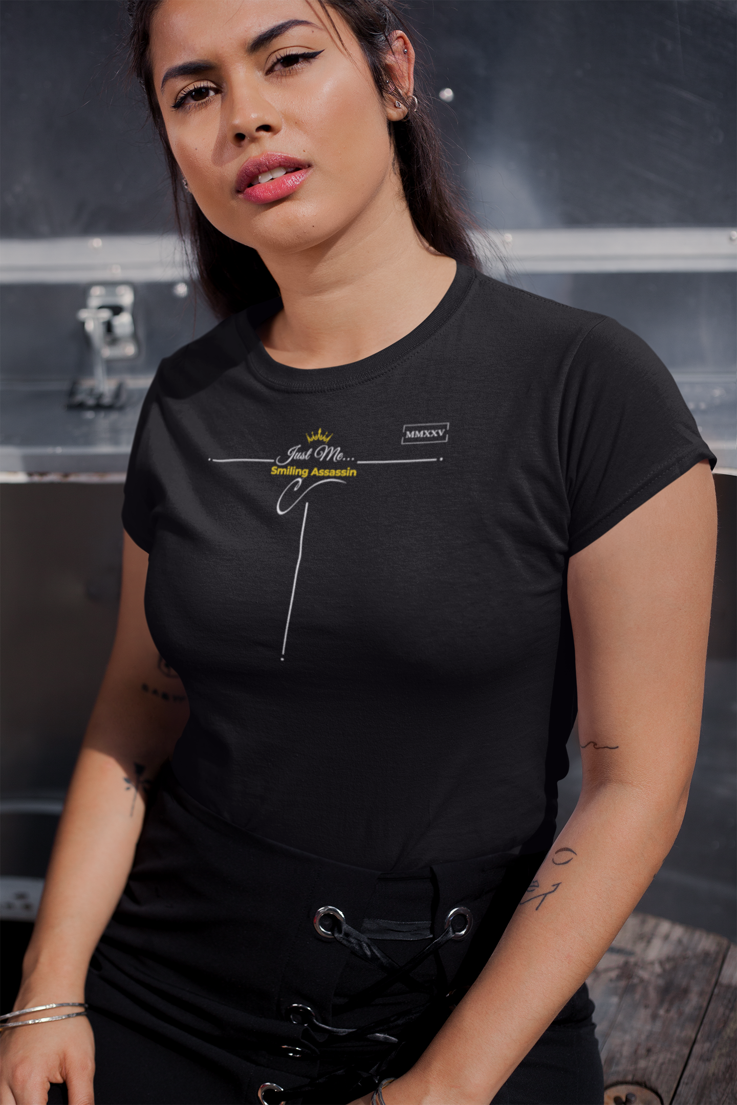 Empowering T-Shirt For Friends & Family - Just Me Collection Tees, Smiling Assassin