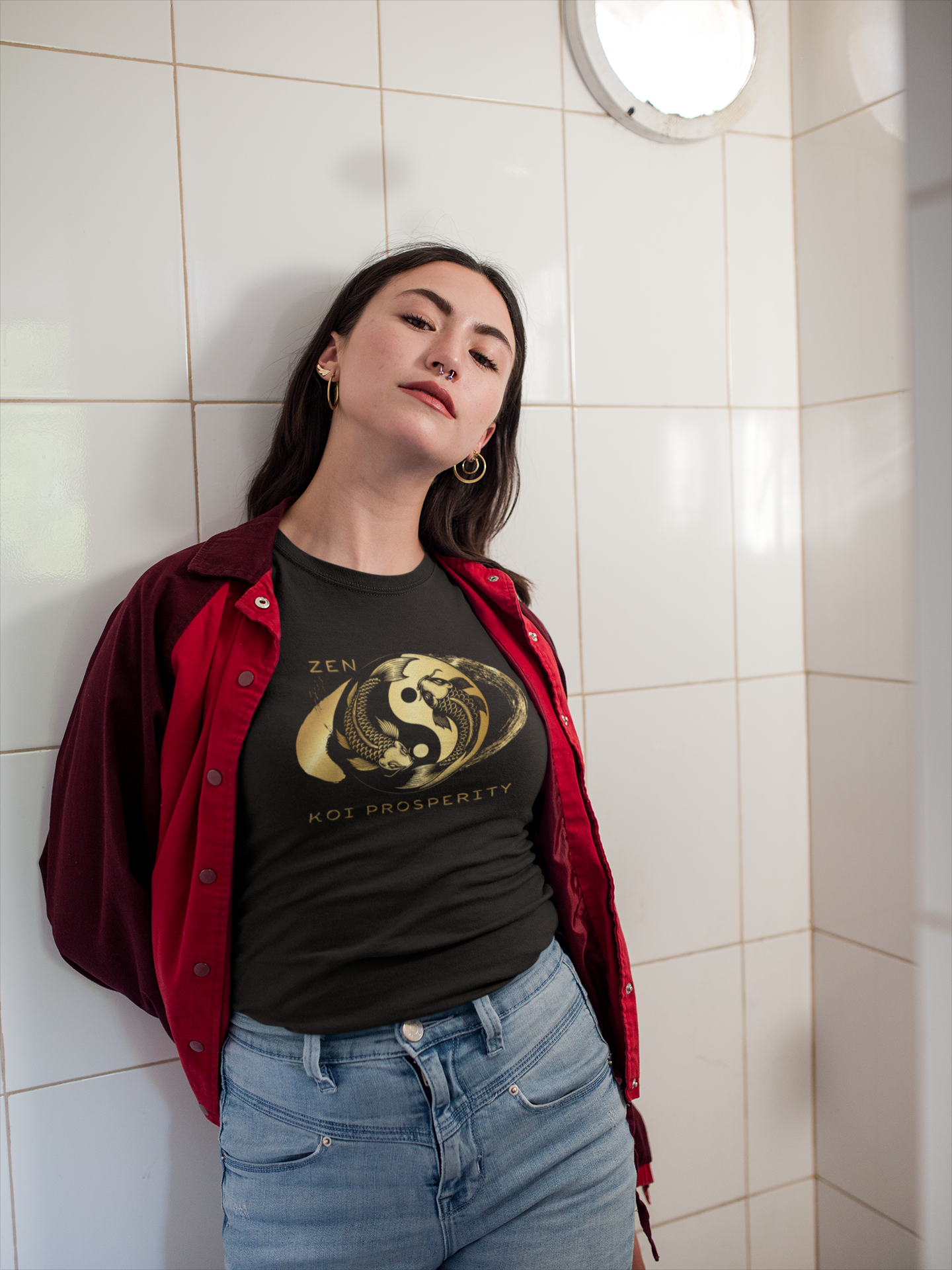 Empowering T-shirt - Zen Koi Collection Gold, Colors of Meaning