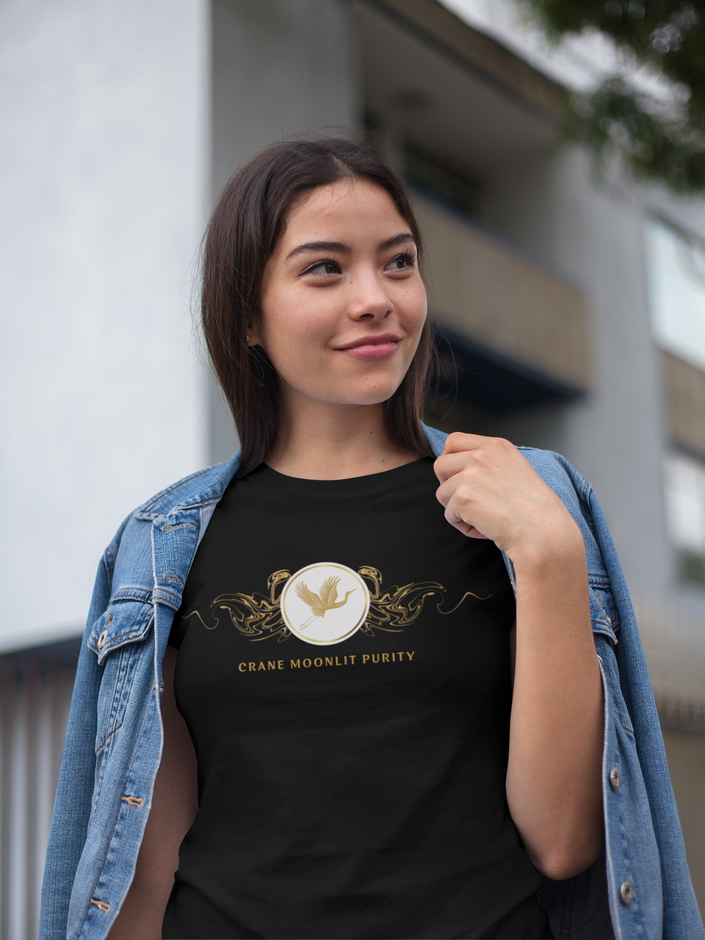 Empowering T-shirt - Zen Crane Collection White Purity