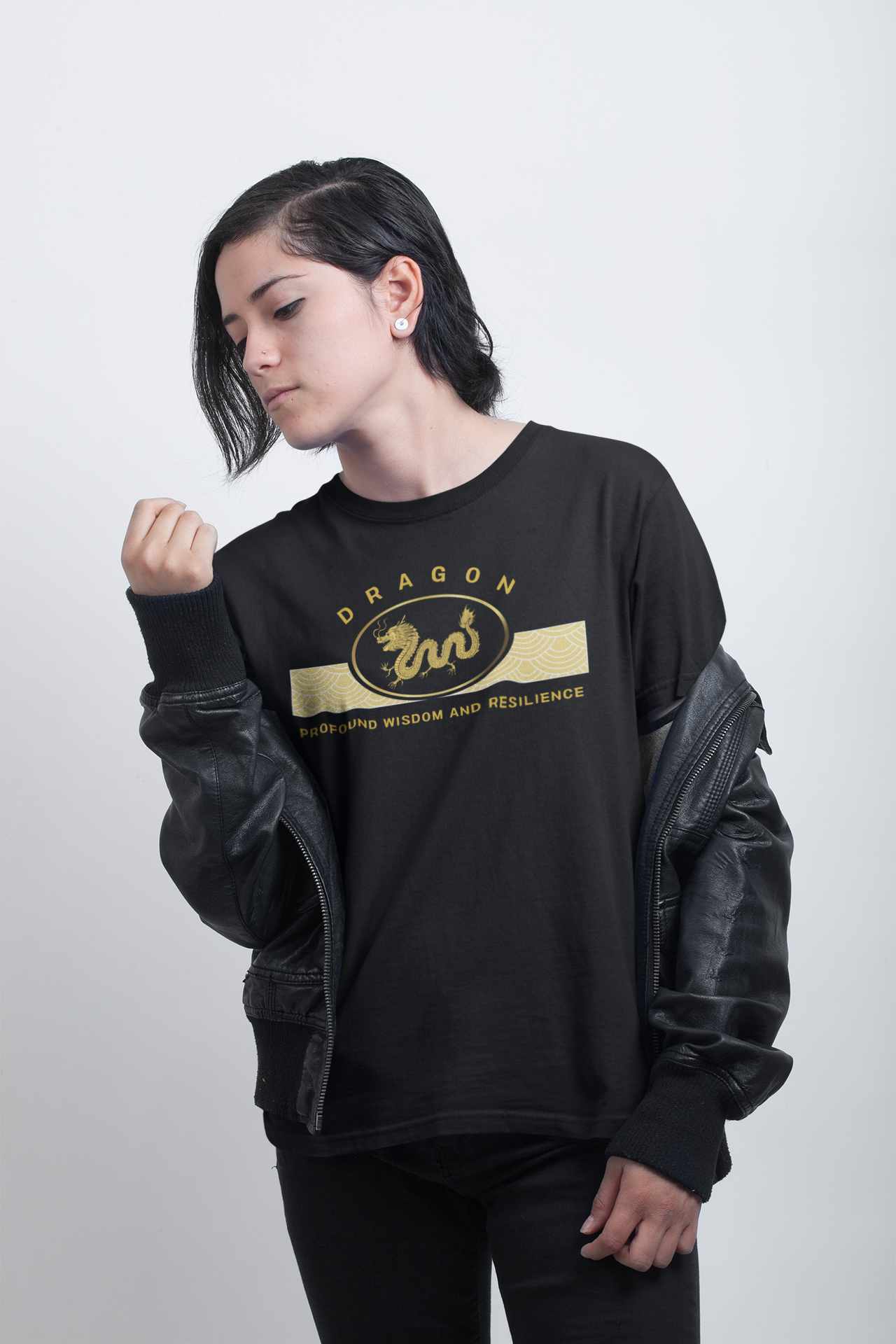 Empowering T-shirt - Zen Dragon Collection Black Profound