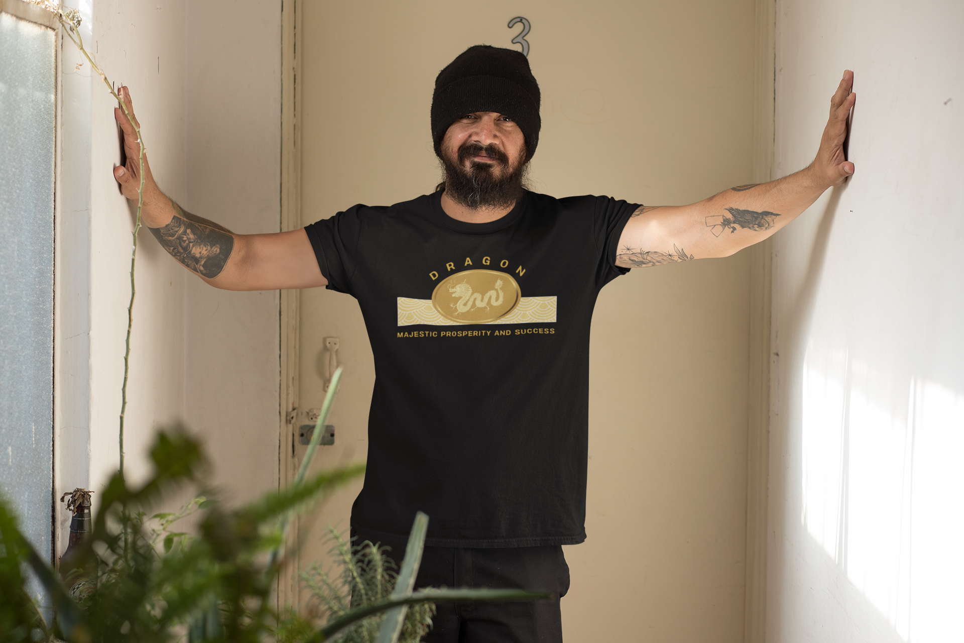 Empowering T-shirt - Zen Dragon Collection Gold Majestic