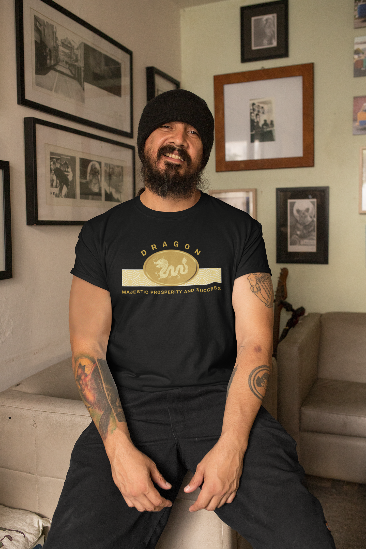 Empowering T-shirt - Zen Dragon Collection Gold Majestic