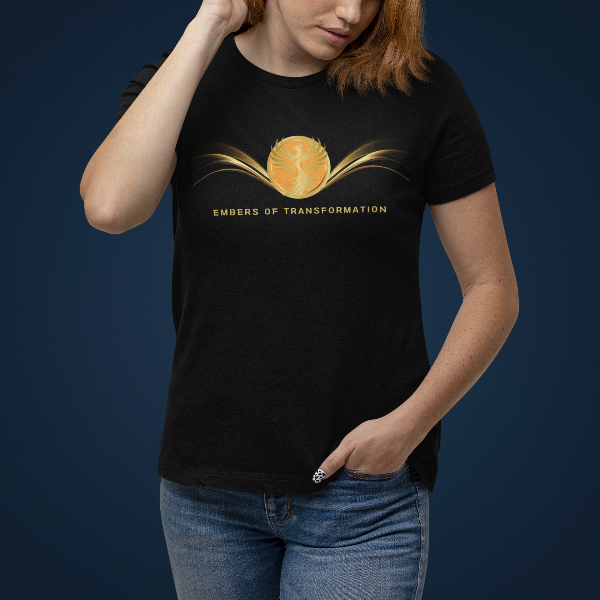 Empowering T-shirt - Zen Phoenix Collection Orange Transformation