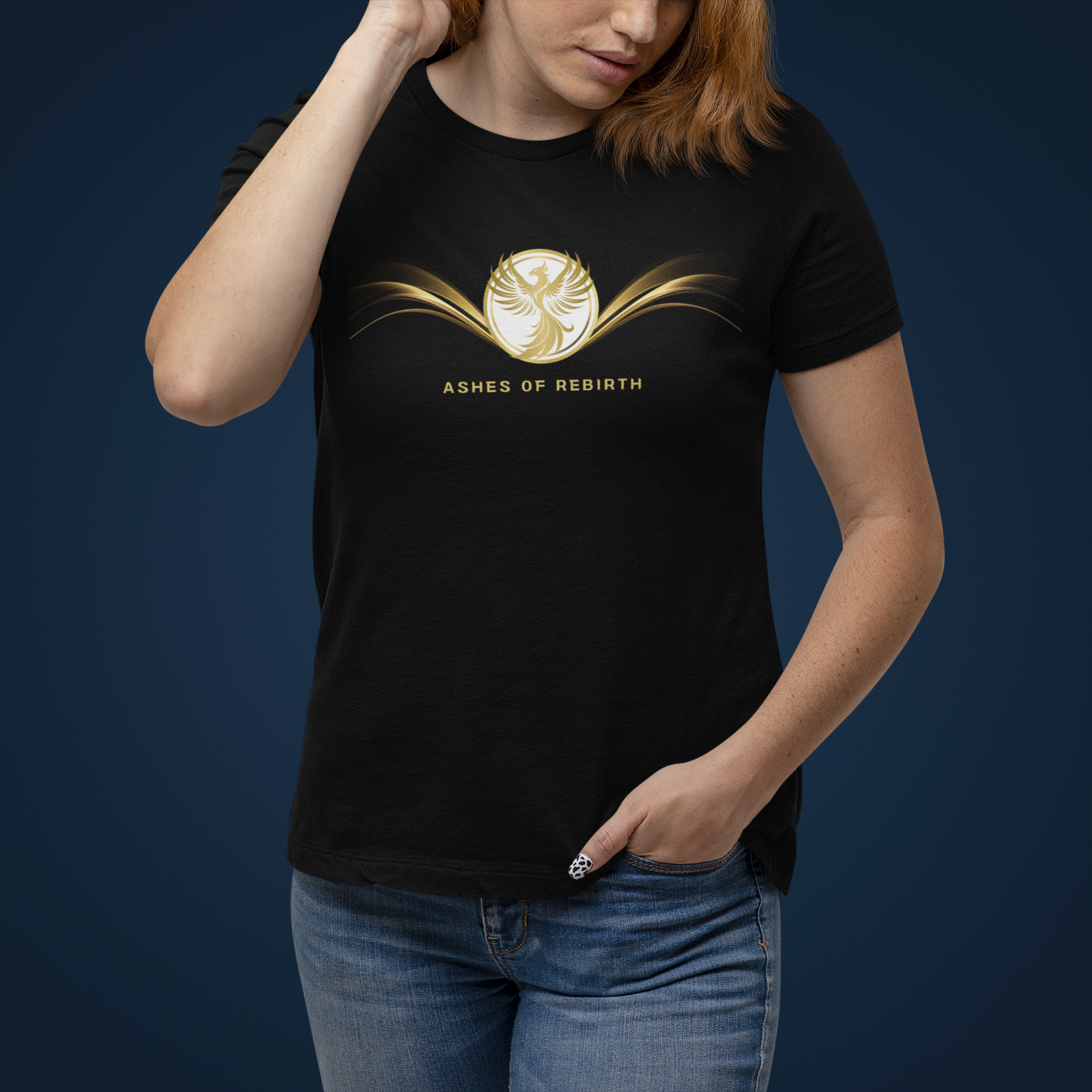 Empowering T-shirt - Zen Phoenix Collection White Rebirth