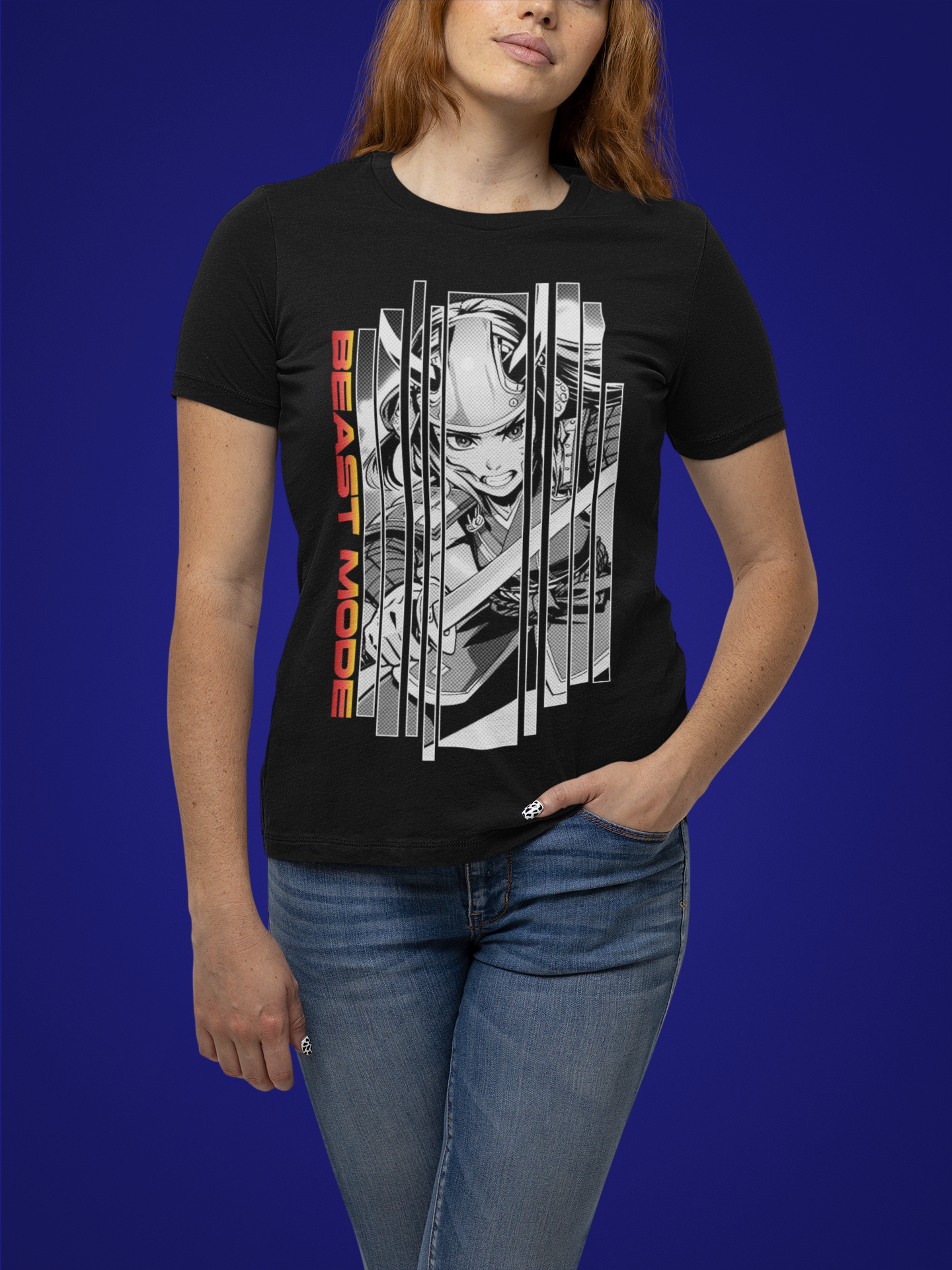 Anime Girl Warrior T-shirt - Beast Mode
