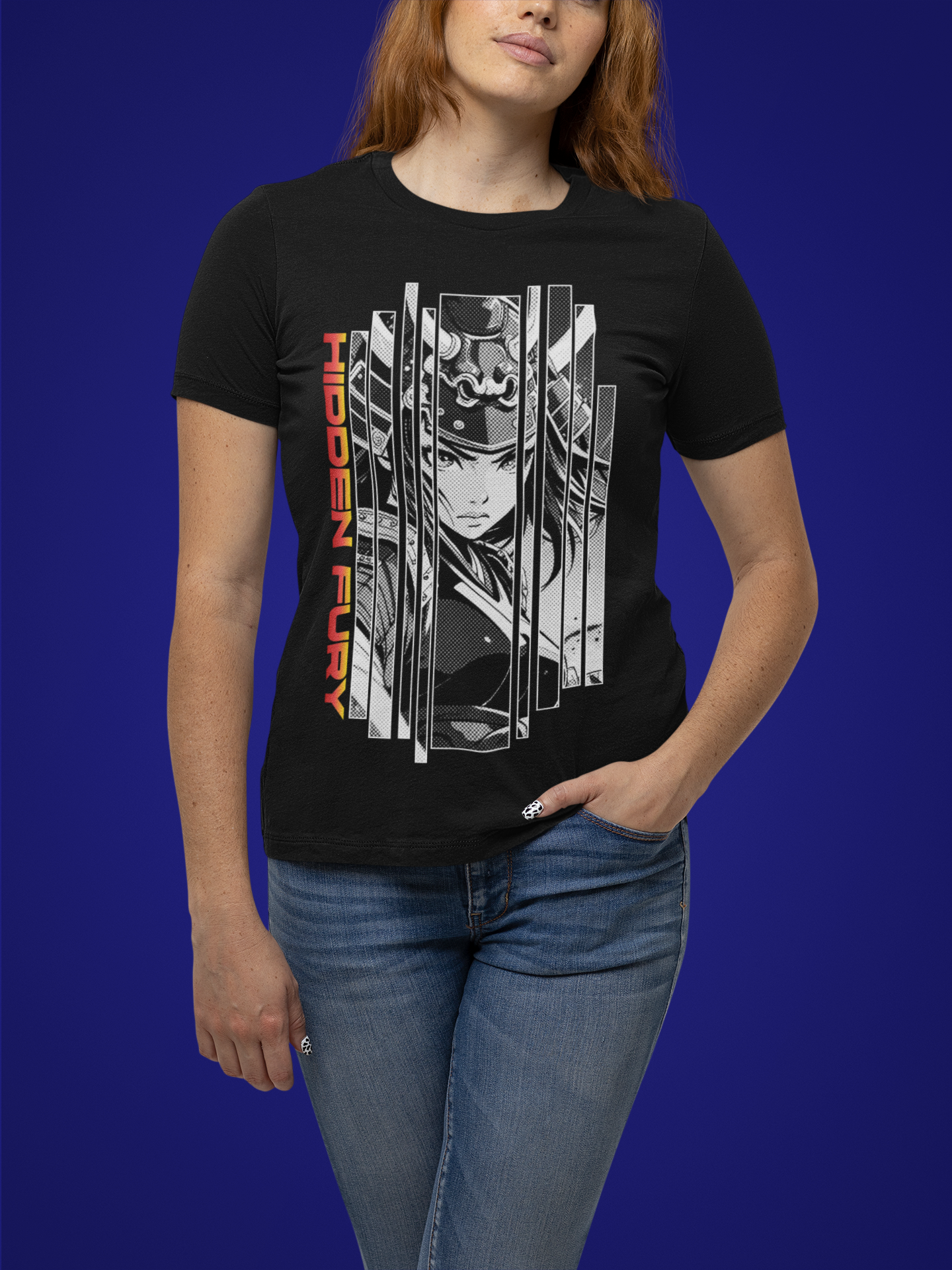 Anime Girl Warrior T-shirt - Hidden Fury