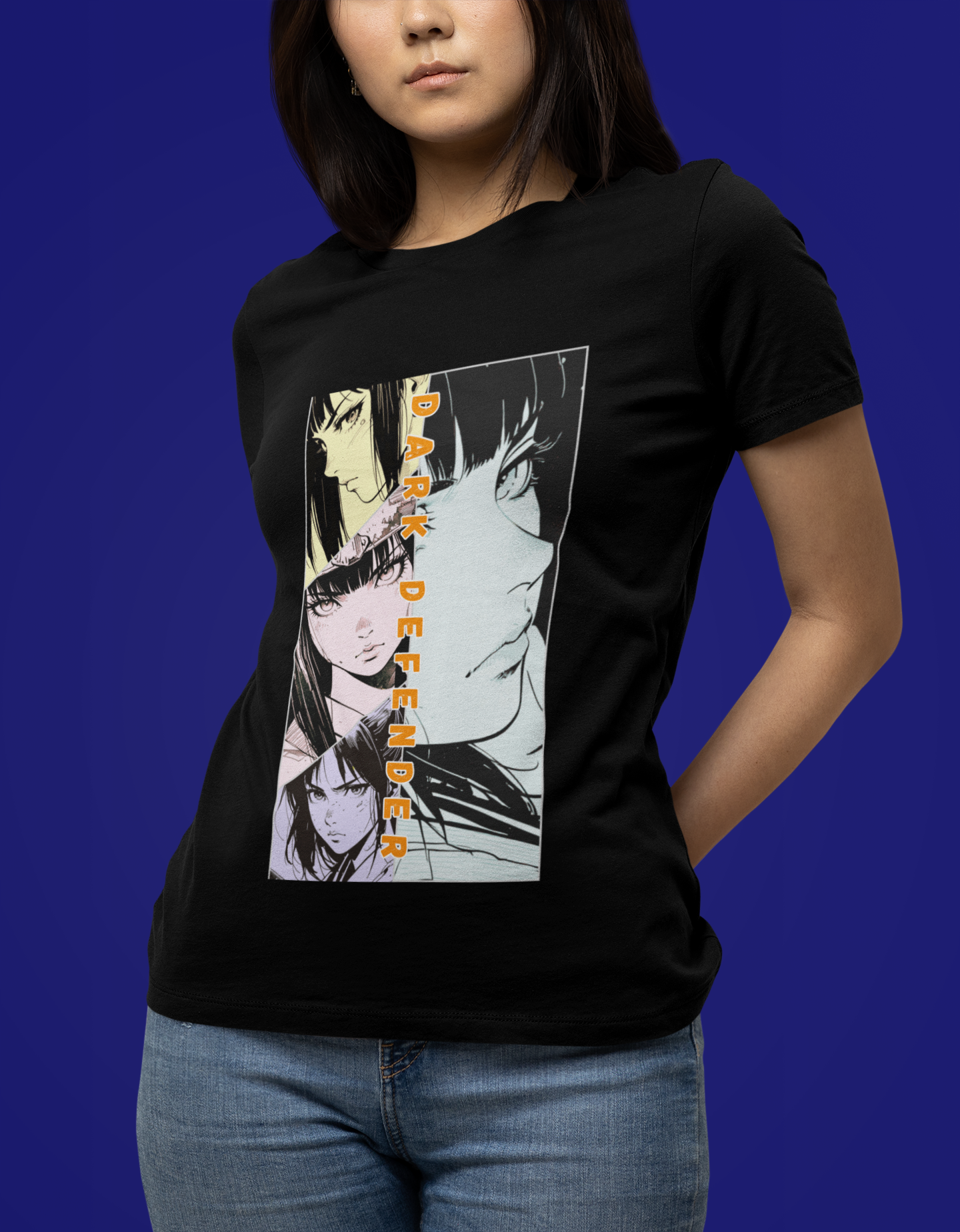 Anime Silent Hero T-shirt - Dark Defender
