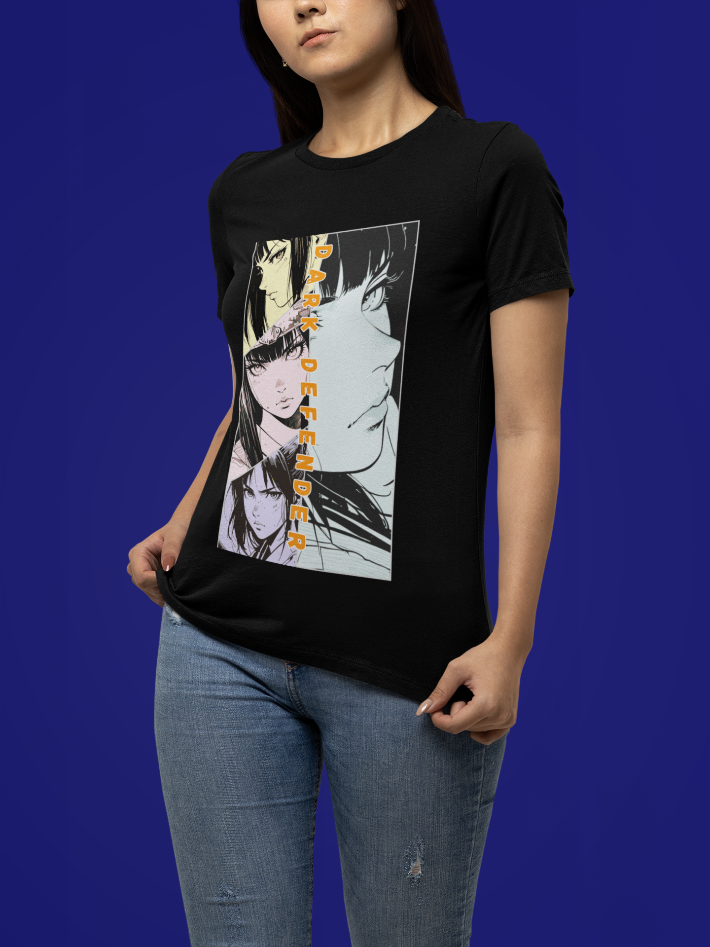 Anime Silent Hero T-shirt - Dark Defender