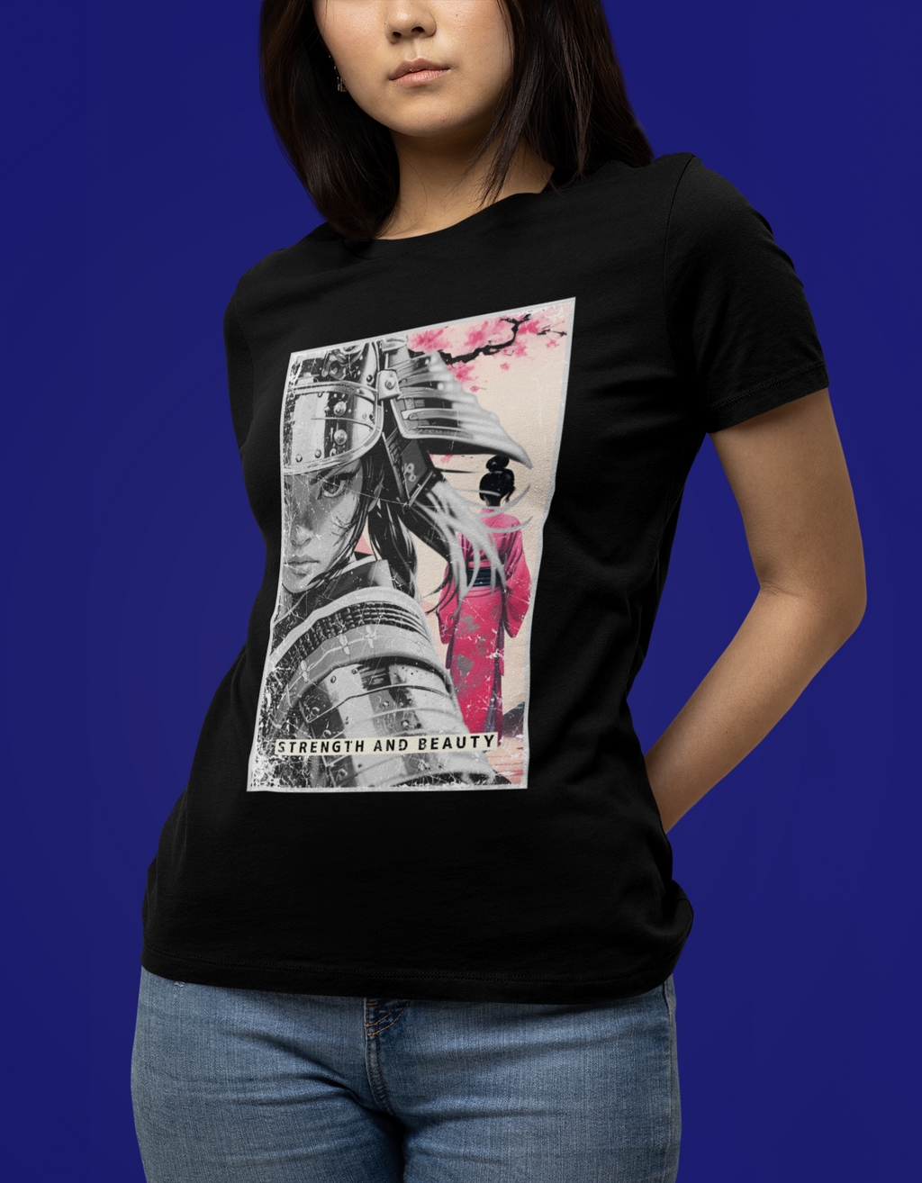 Anime Warrior Girl T-shirt - Strength And Beauty