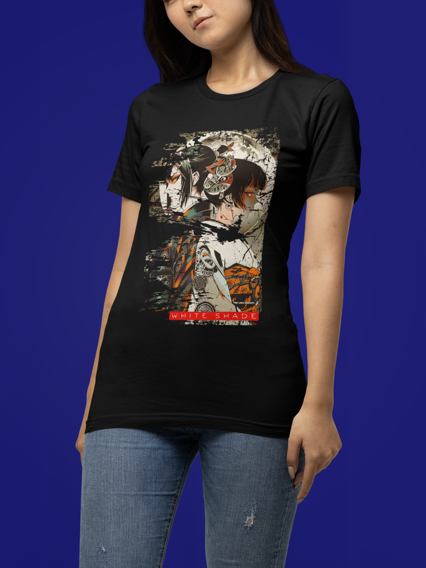 Anime Moon T-Shirt - White Shade Tee