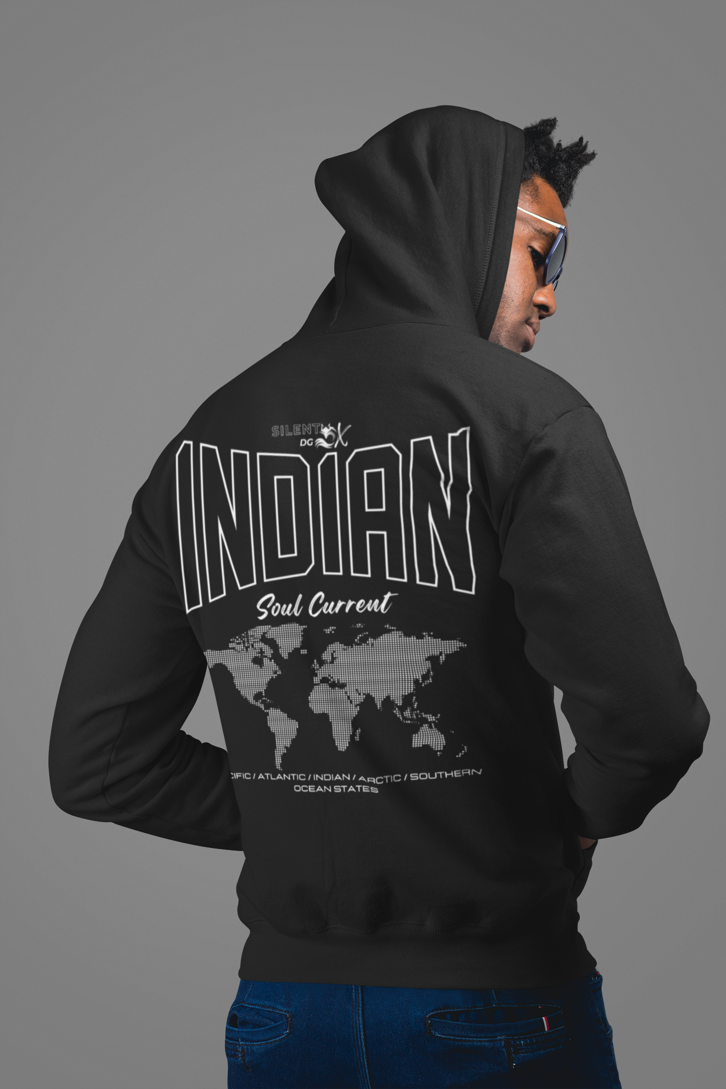 5 Oceans Hoodie Zipper Collection - Indian Ocean Soul Current