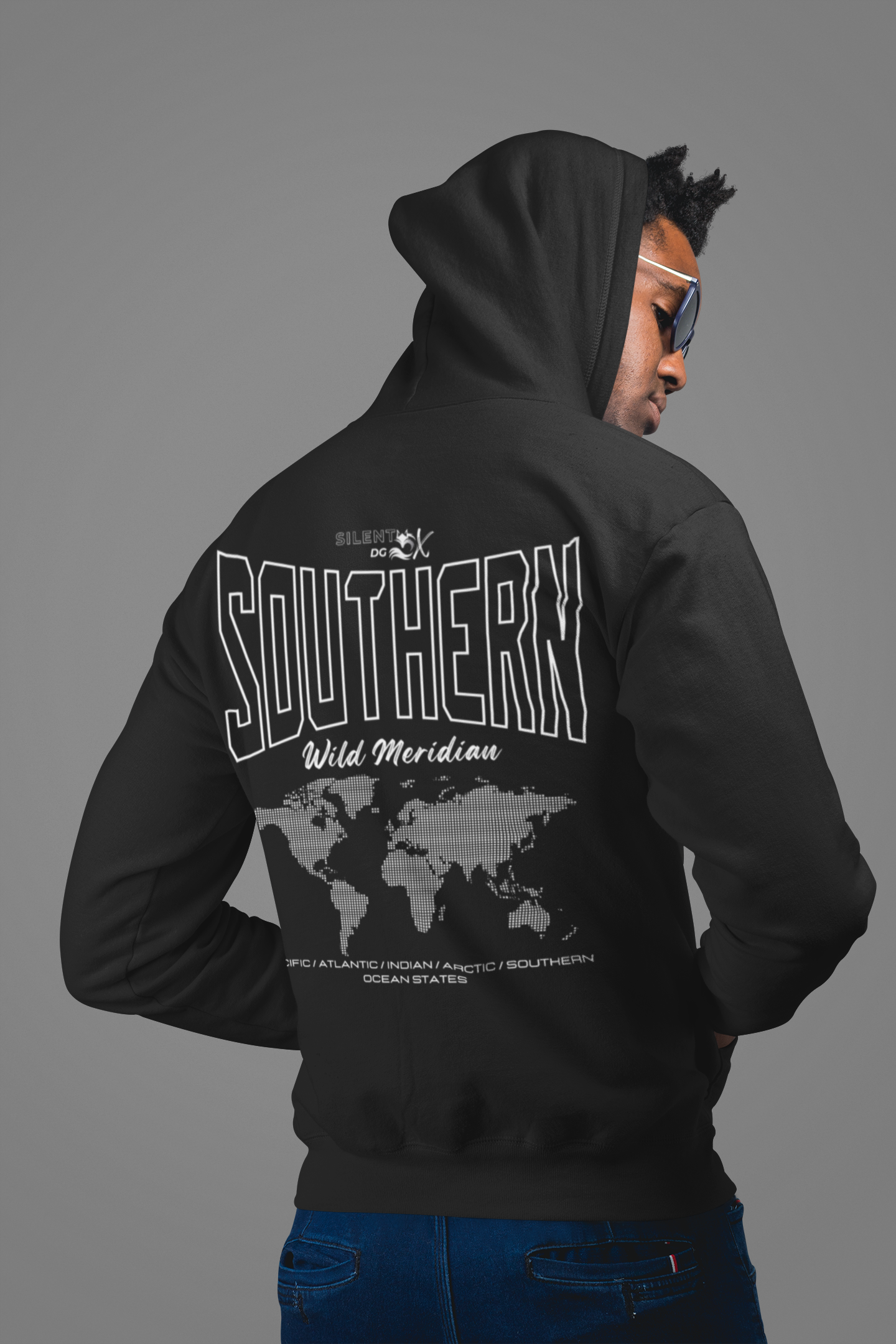 5 Oceans Hoodie Zipper Collection - Southern Ocean Wild Meridian