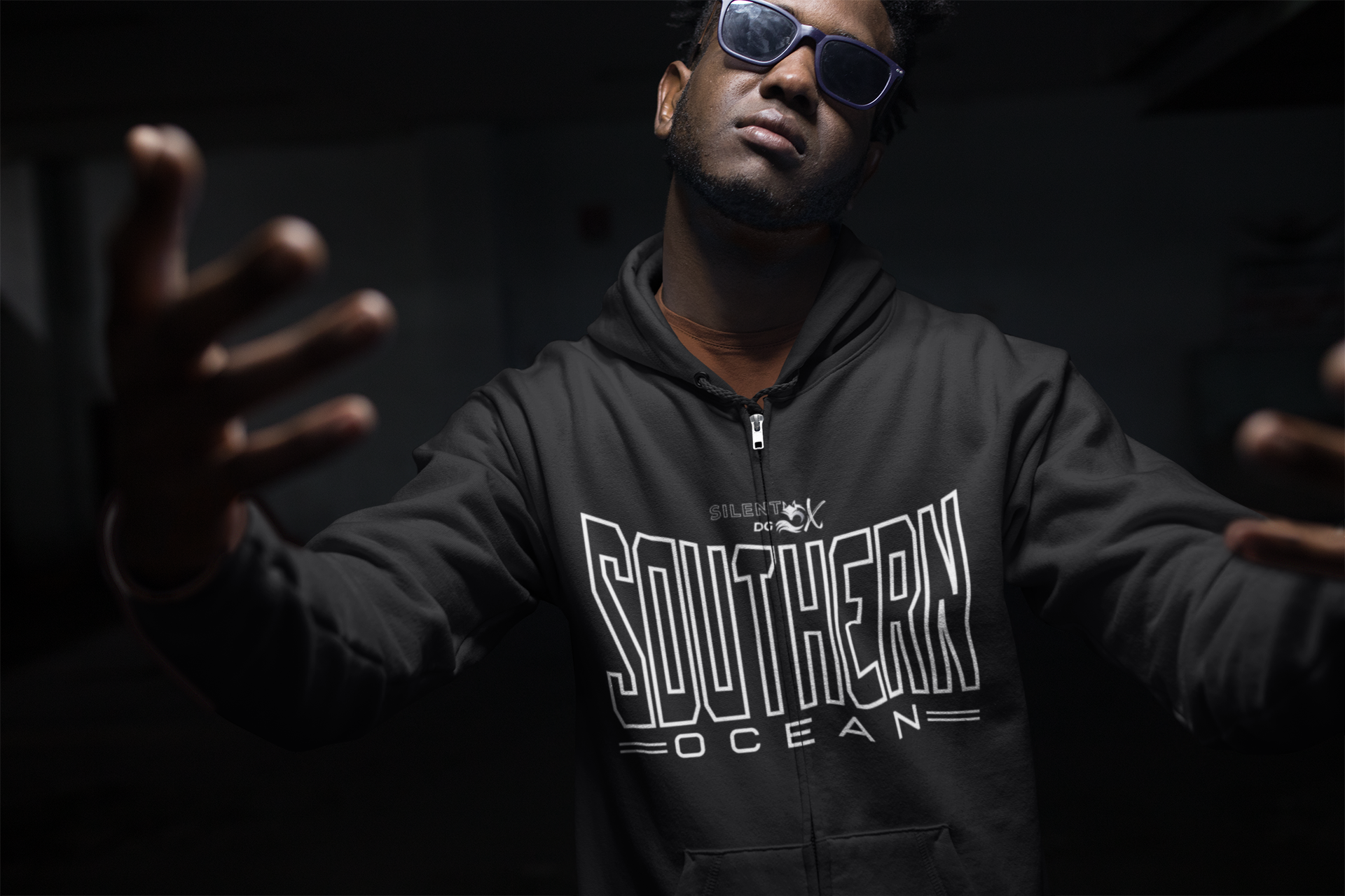 5 Oceans Hoodie Zipper Collection - Southern Ocean Wild Meridian