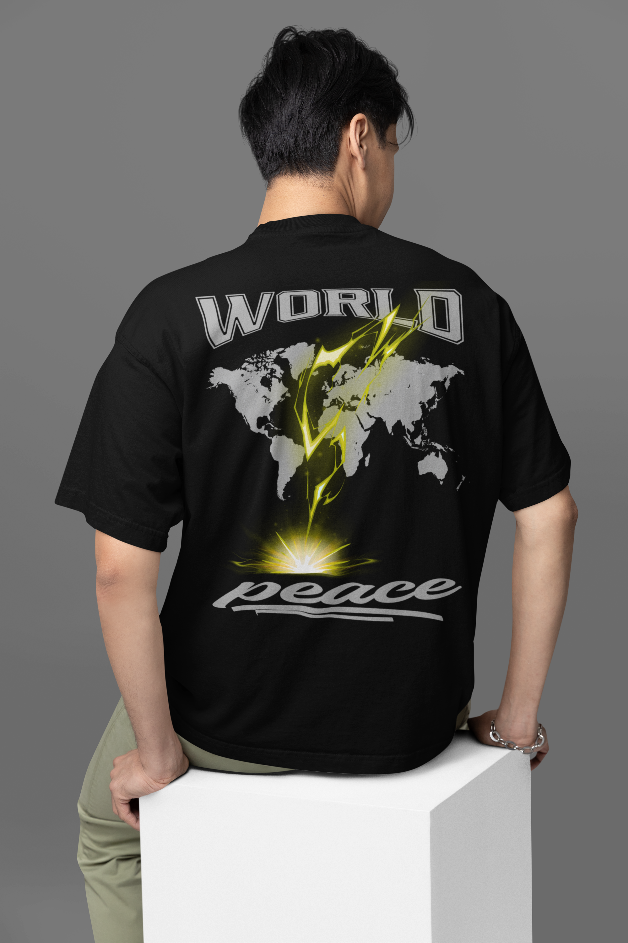 World Collection Design Casual Streetwear T-shirt - World Peace