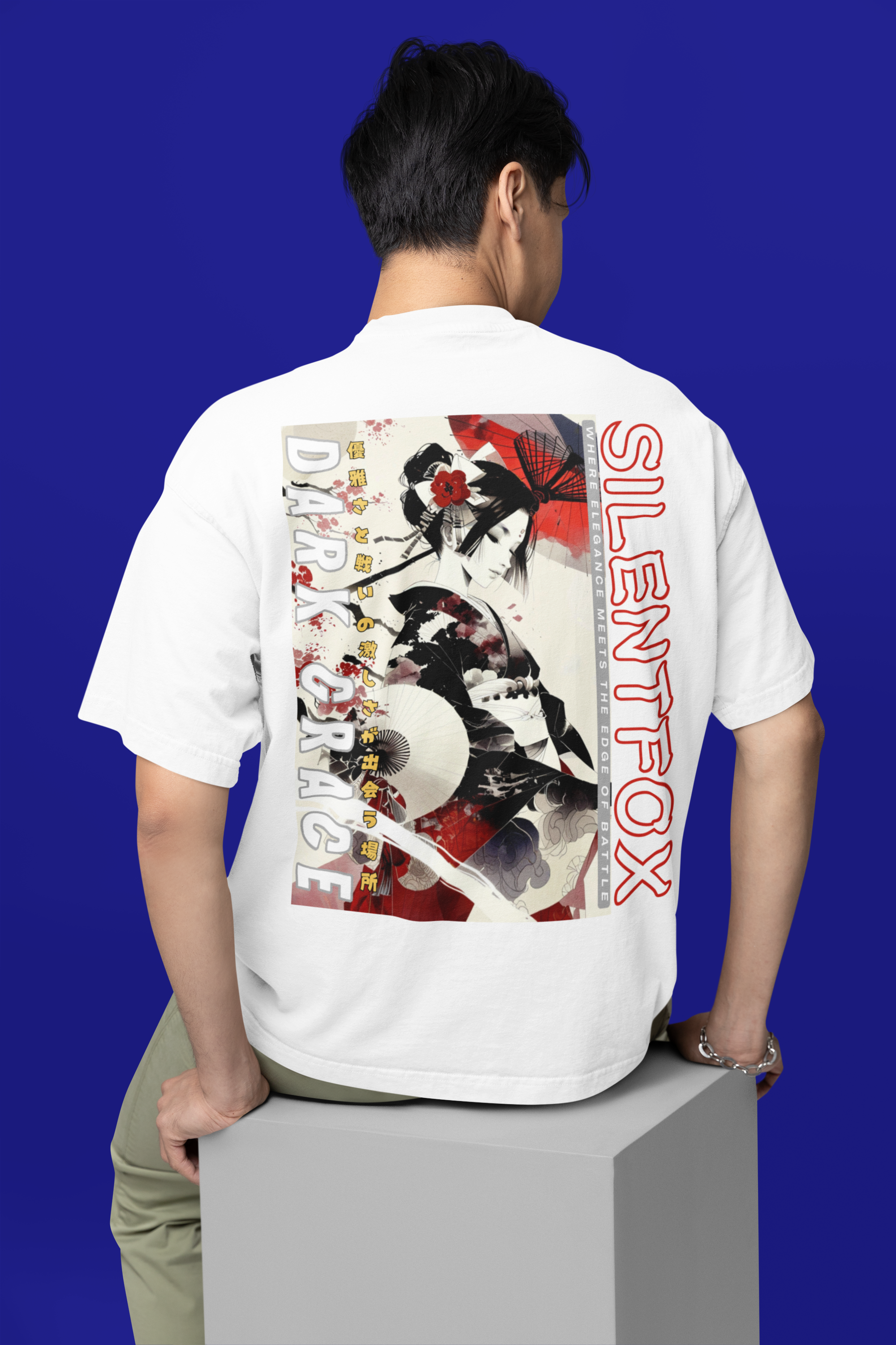 Anime Design Oversize T-shirt - SF Dark Grace