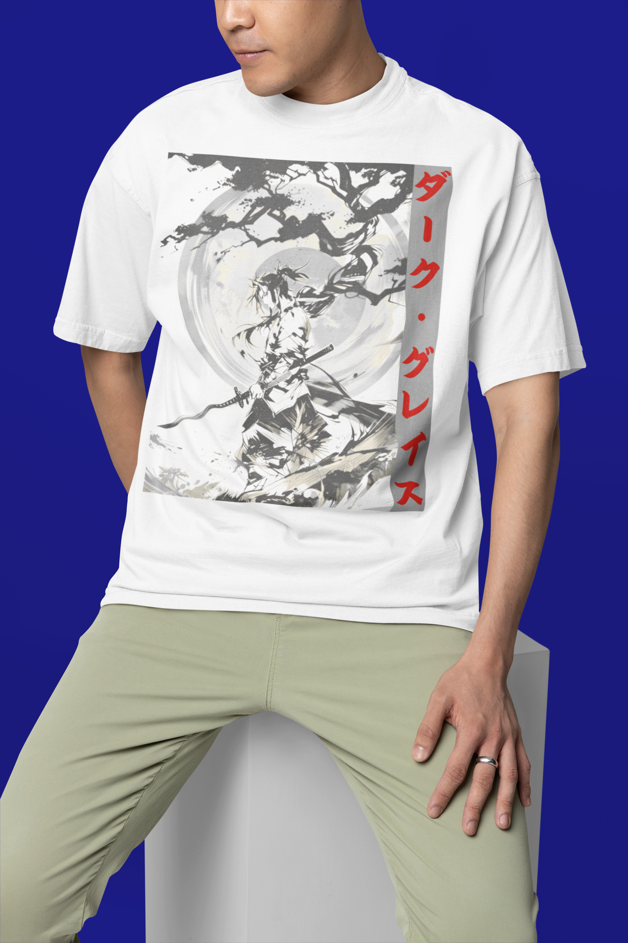 Anime Design Oversize T-shirt - SF Dark Grace