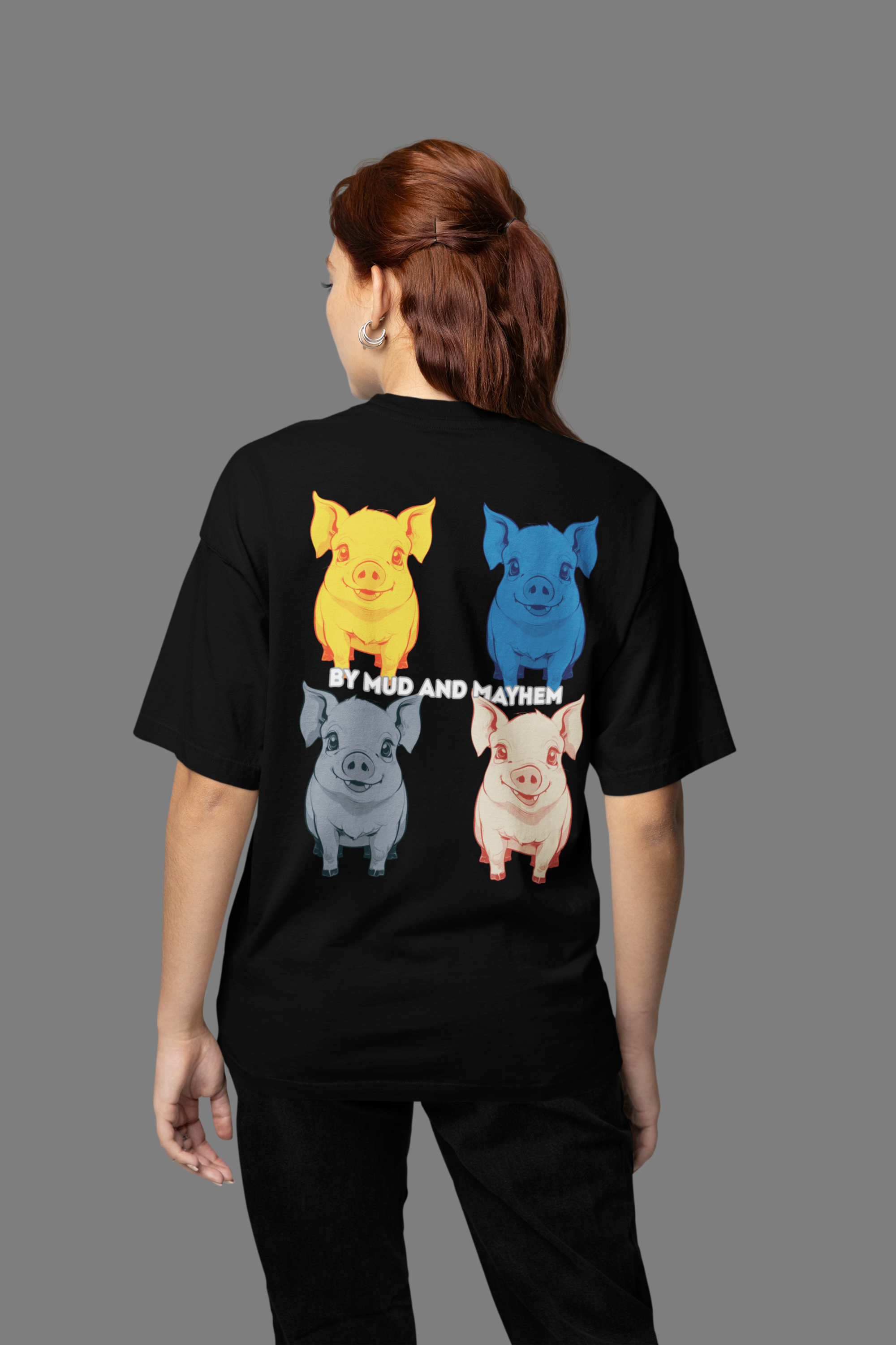 Anime Design Oversize T-shirt - 4tified Swines Collection - By Mud And Mayhem