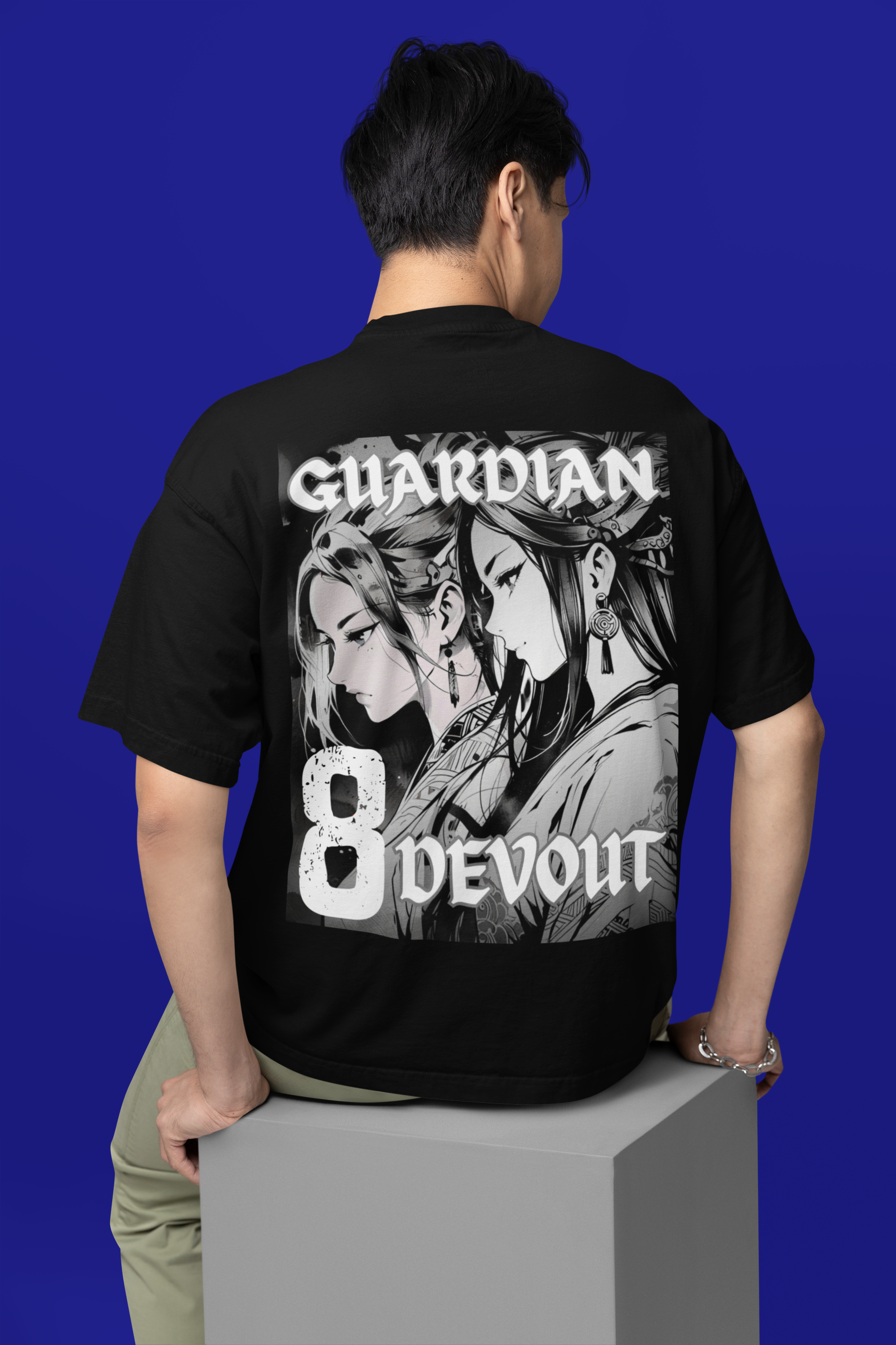 Anime Design Oversize T-shirt - SF Guardian - Devout #8