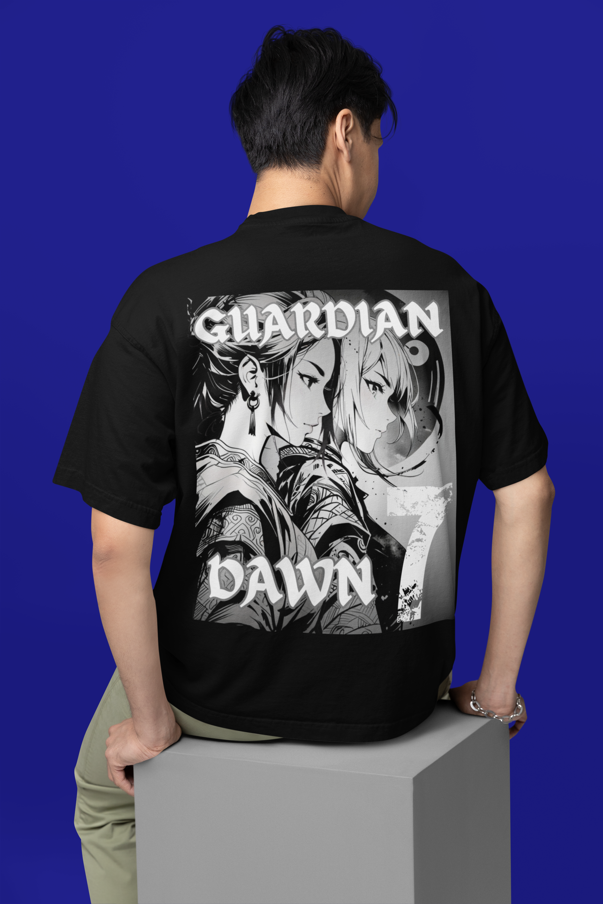 Anime Design Oversize T-shirt - SF Guardian - Dawn #7