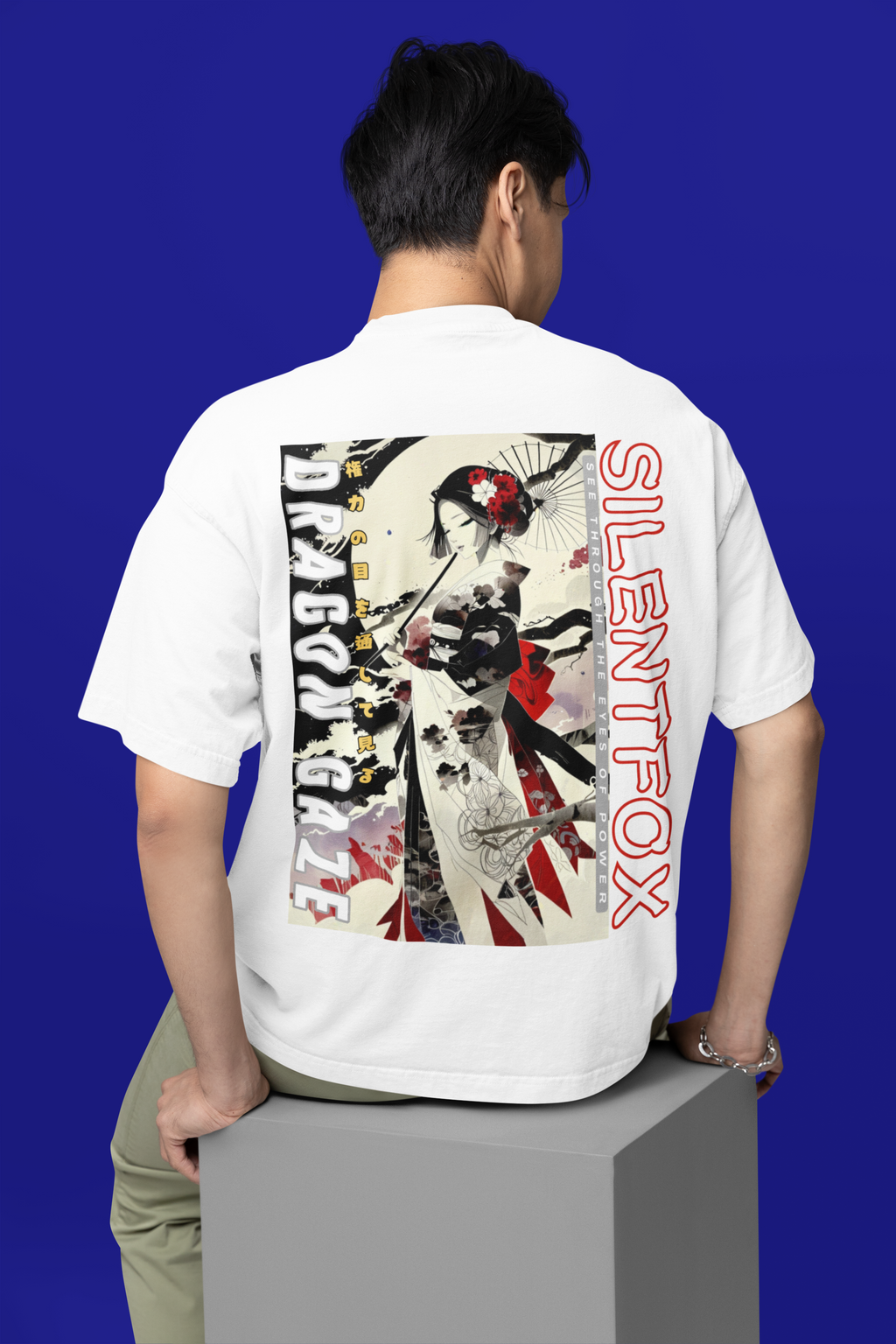 Anime Design Oversize T-shirt - SF Dragon Gaze