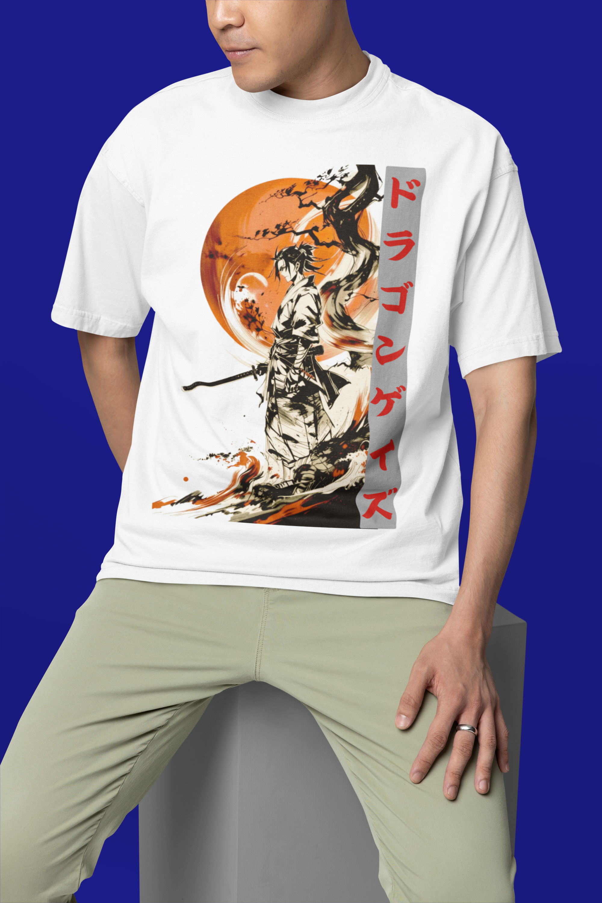 Anime Design Oversize T-shirt - SF Dragon Gaze
