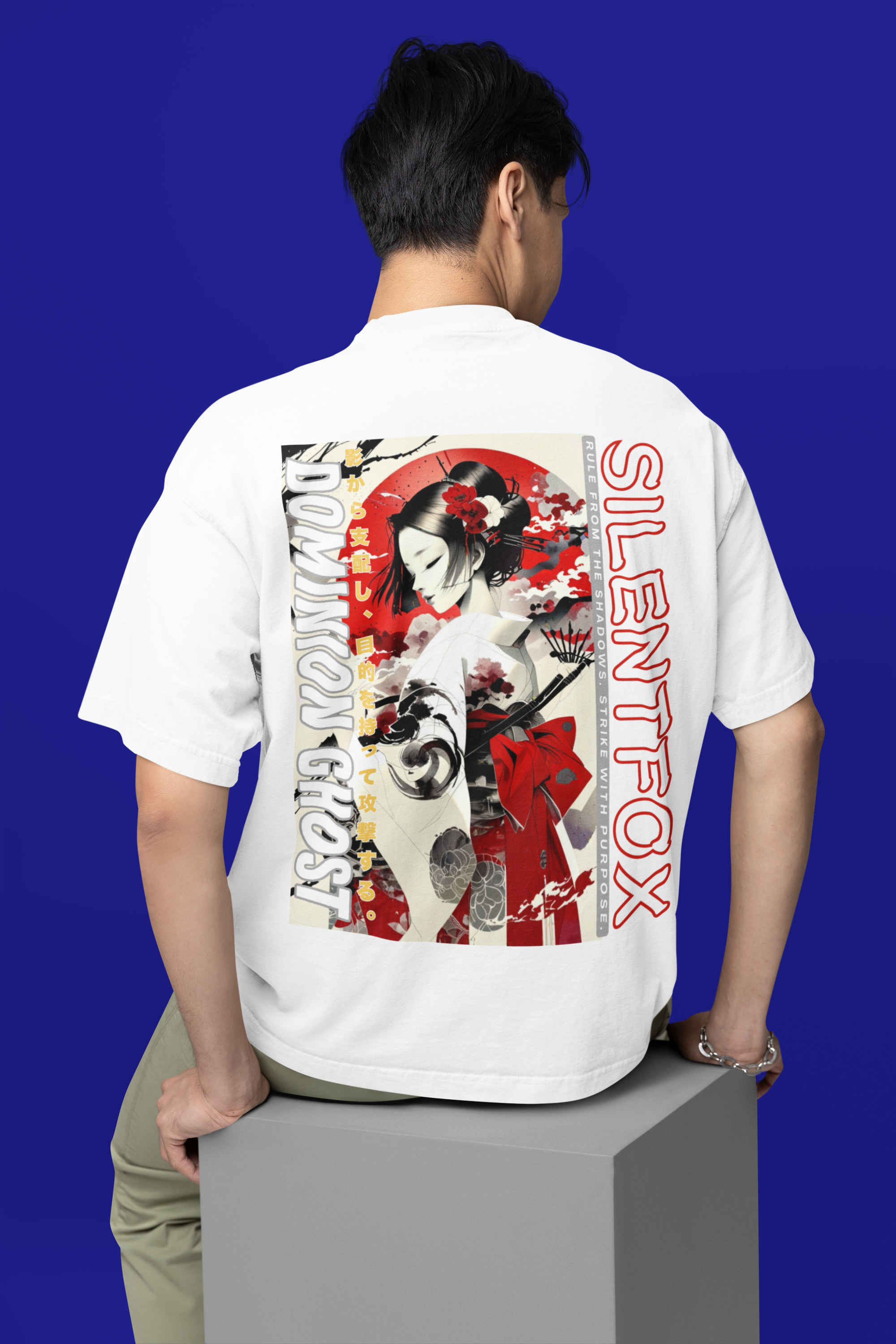 Anime Design Oversize T-shirt - SF Dominion Ghost
