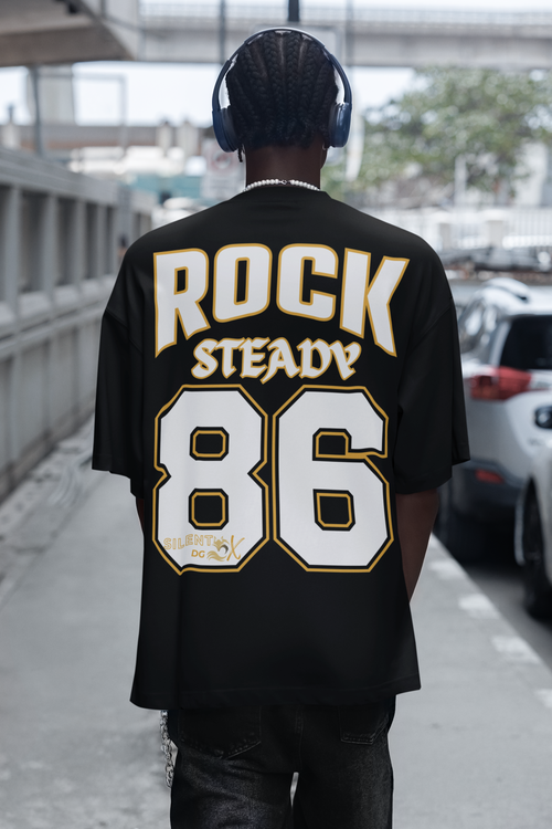 Old School 80's Oversized Casual Streetwear - 86 Rock Steady