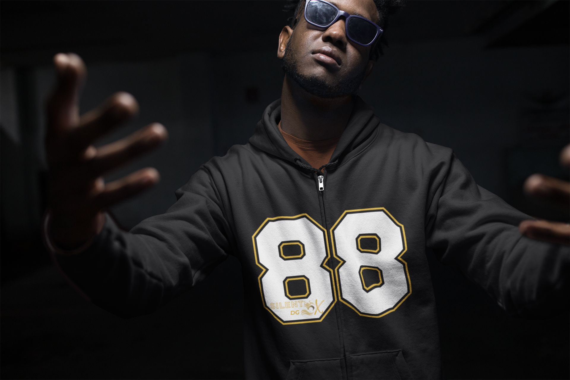 Old School 80's Zipped Hoodie Collection - 88 Moon Walker