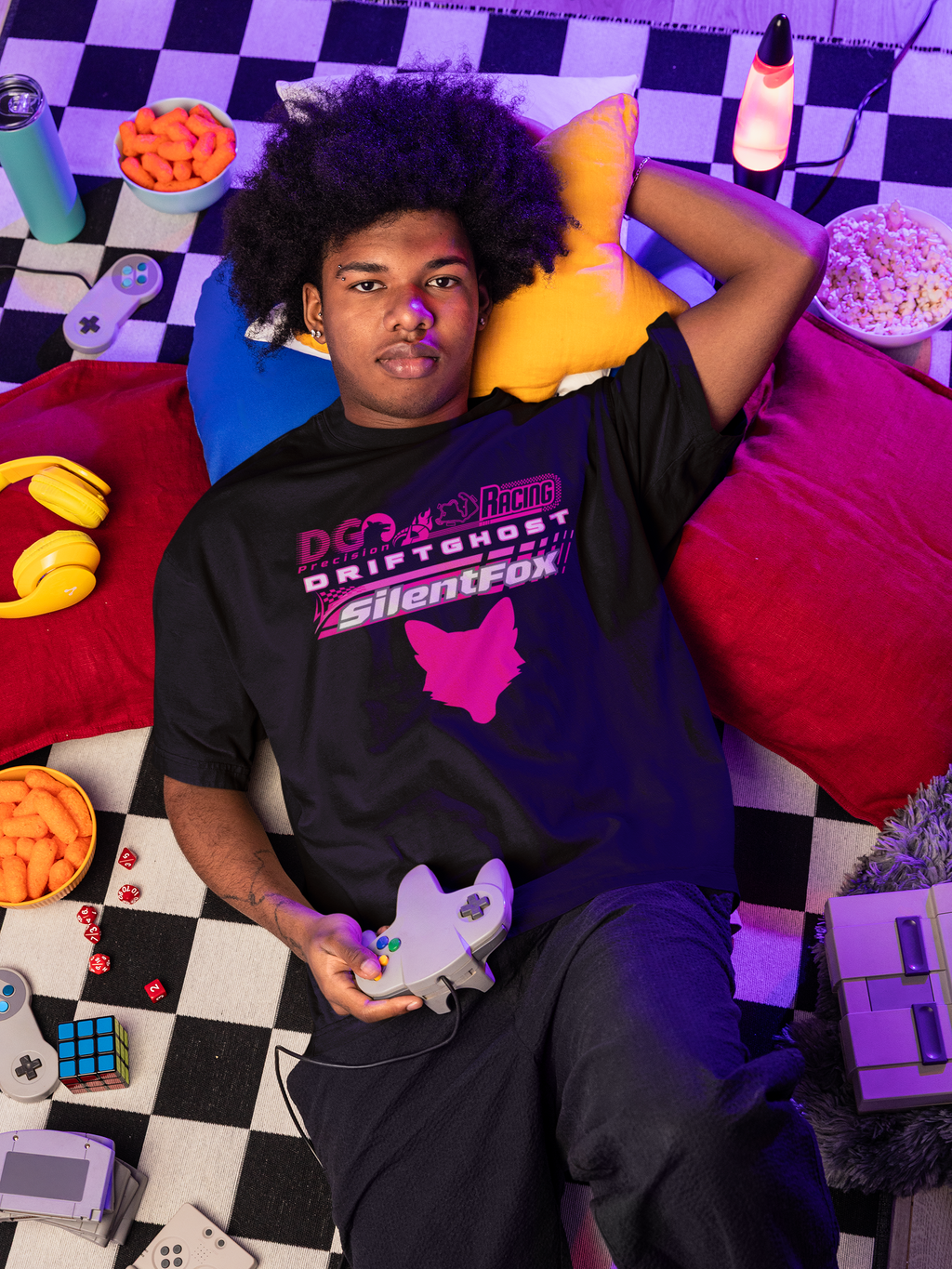 Magenta Fox Racing Box Tee Collection - SF Drift Ghost