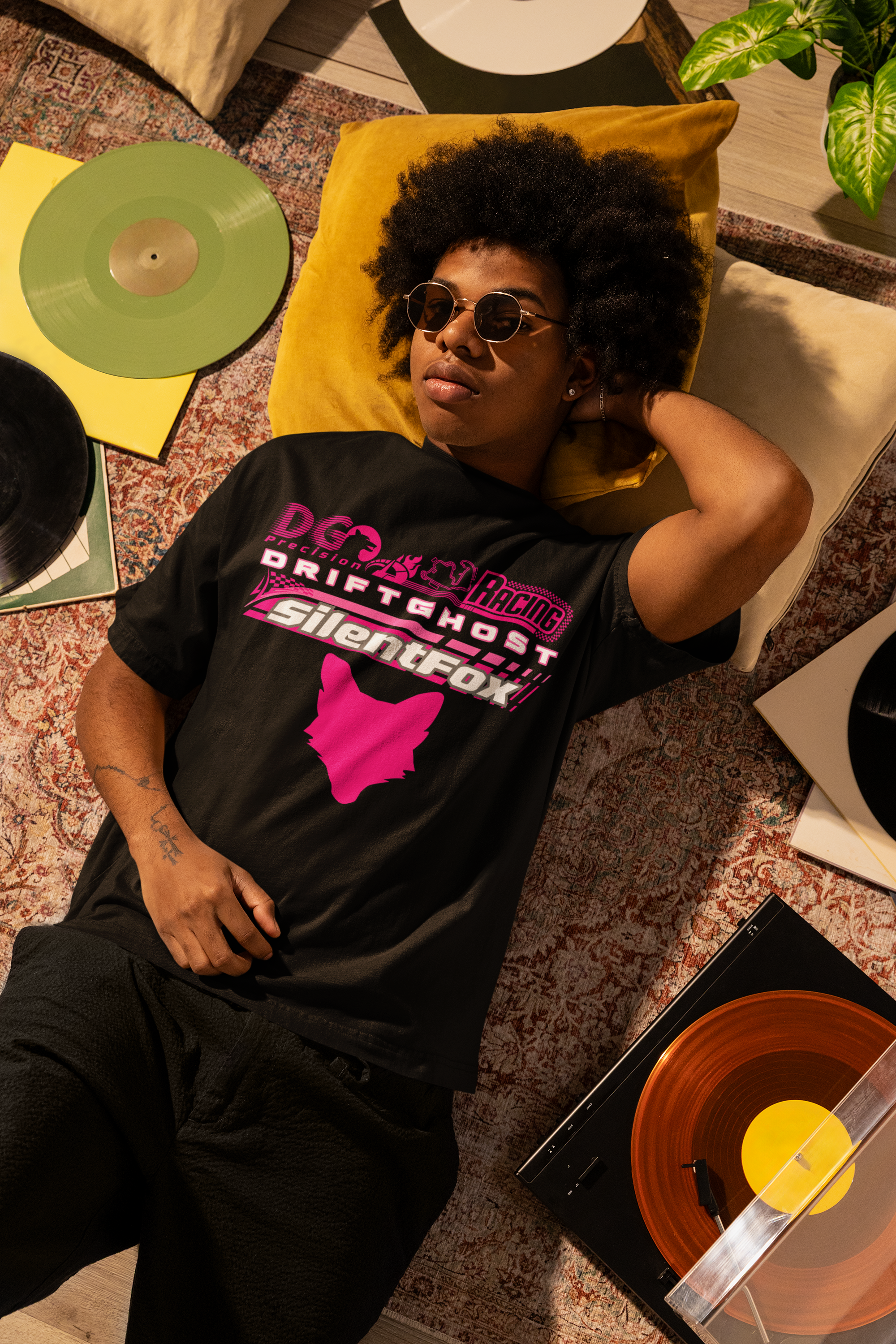 Magenta Fox Racing Box Tee Collection - SF Drift Ghost