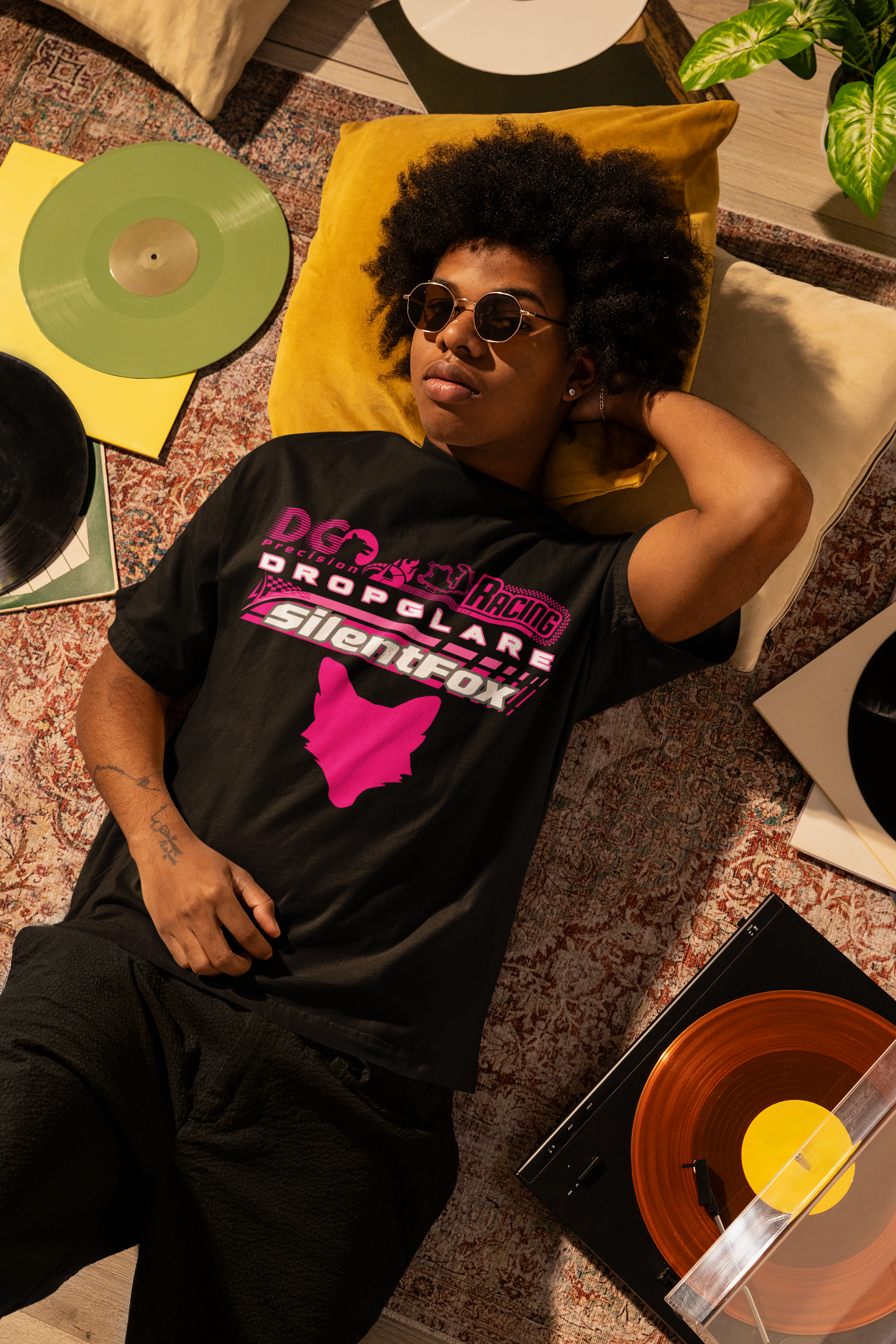 Magenta Fox Racing Box Tee Collection - SF Drop Glare