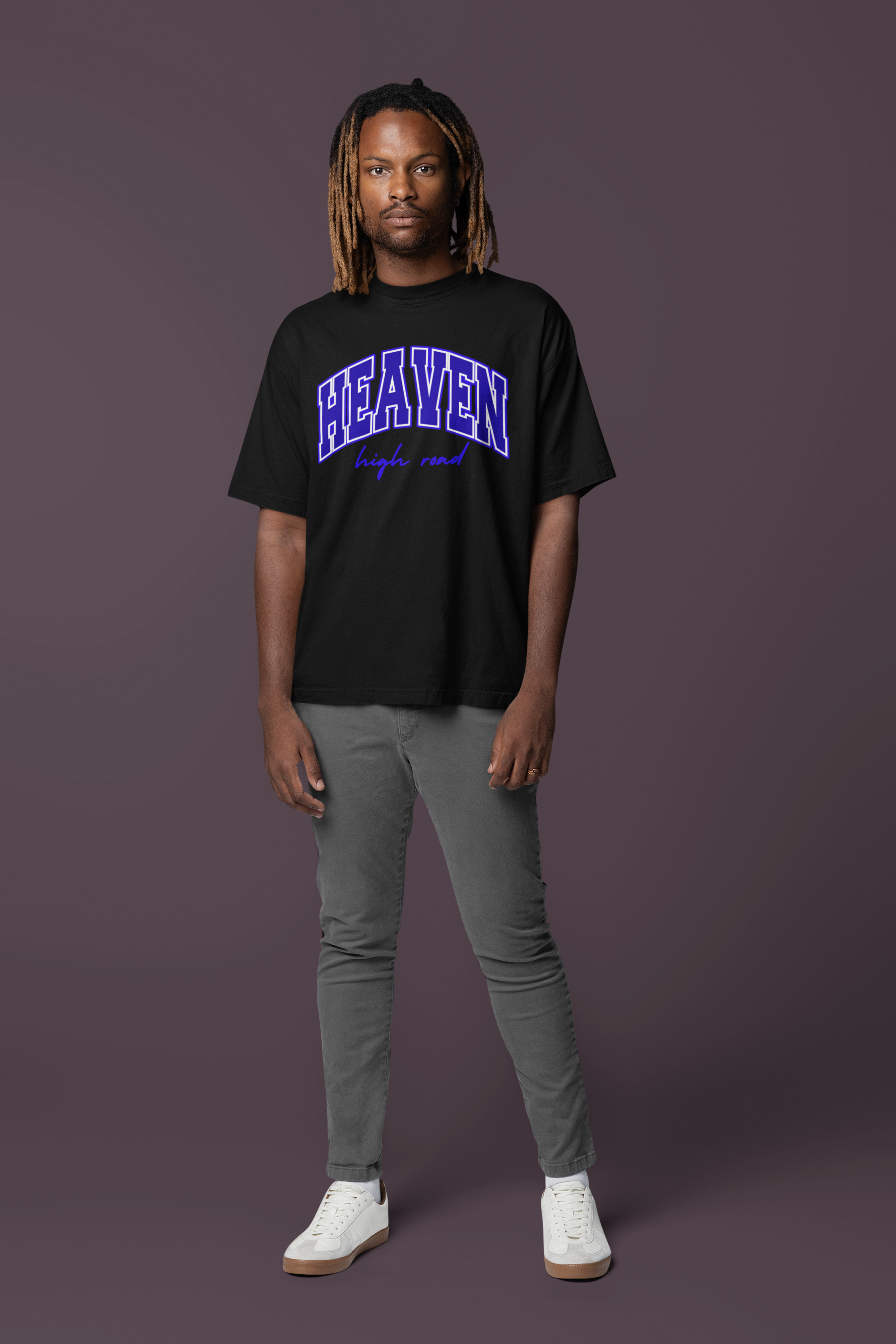 Higher Ground Blue Box-Tee Line - Heaven High Road