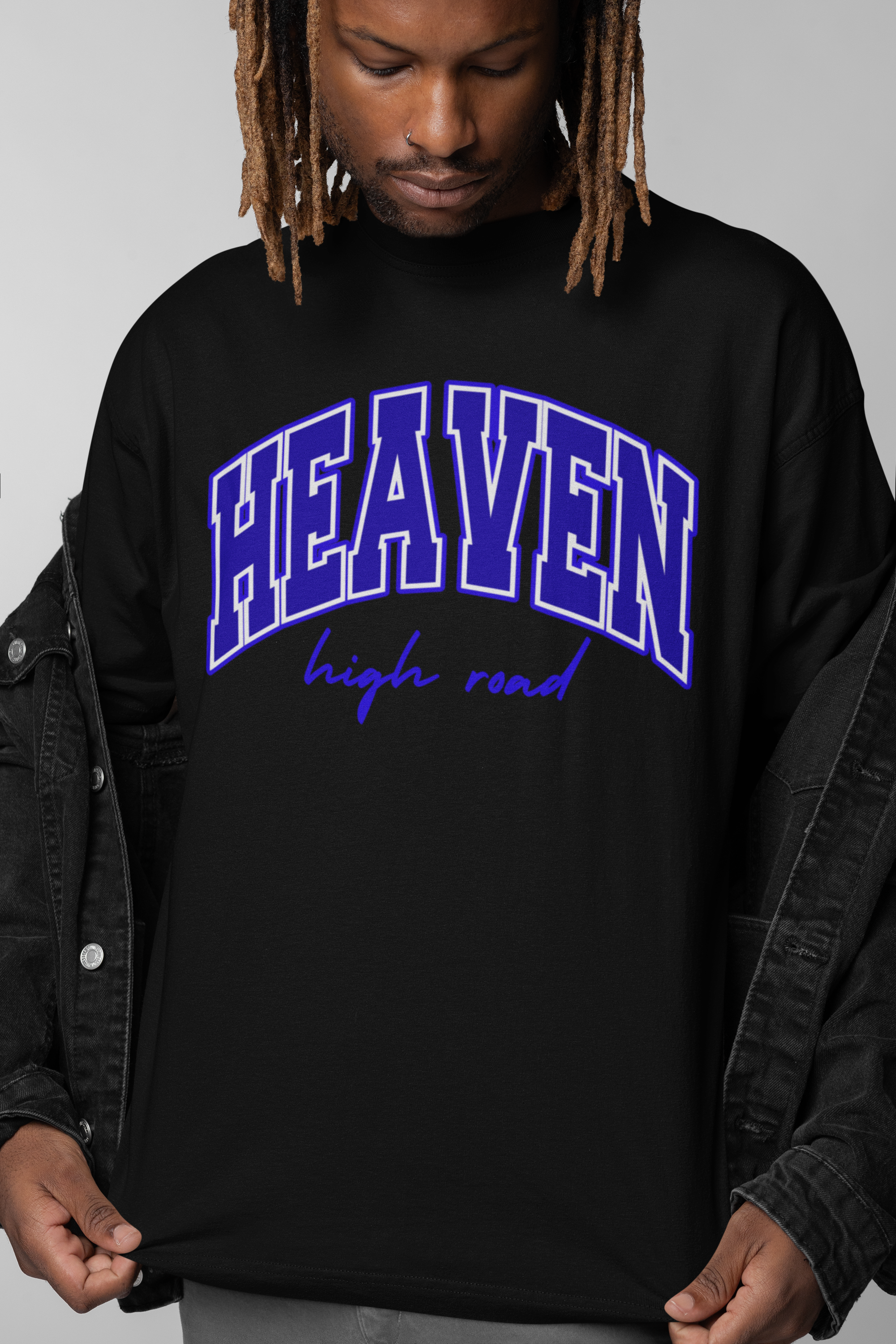 Higher Ground Blue Box-Tee Line - Heaven High Road