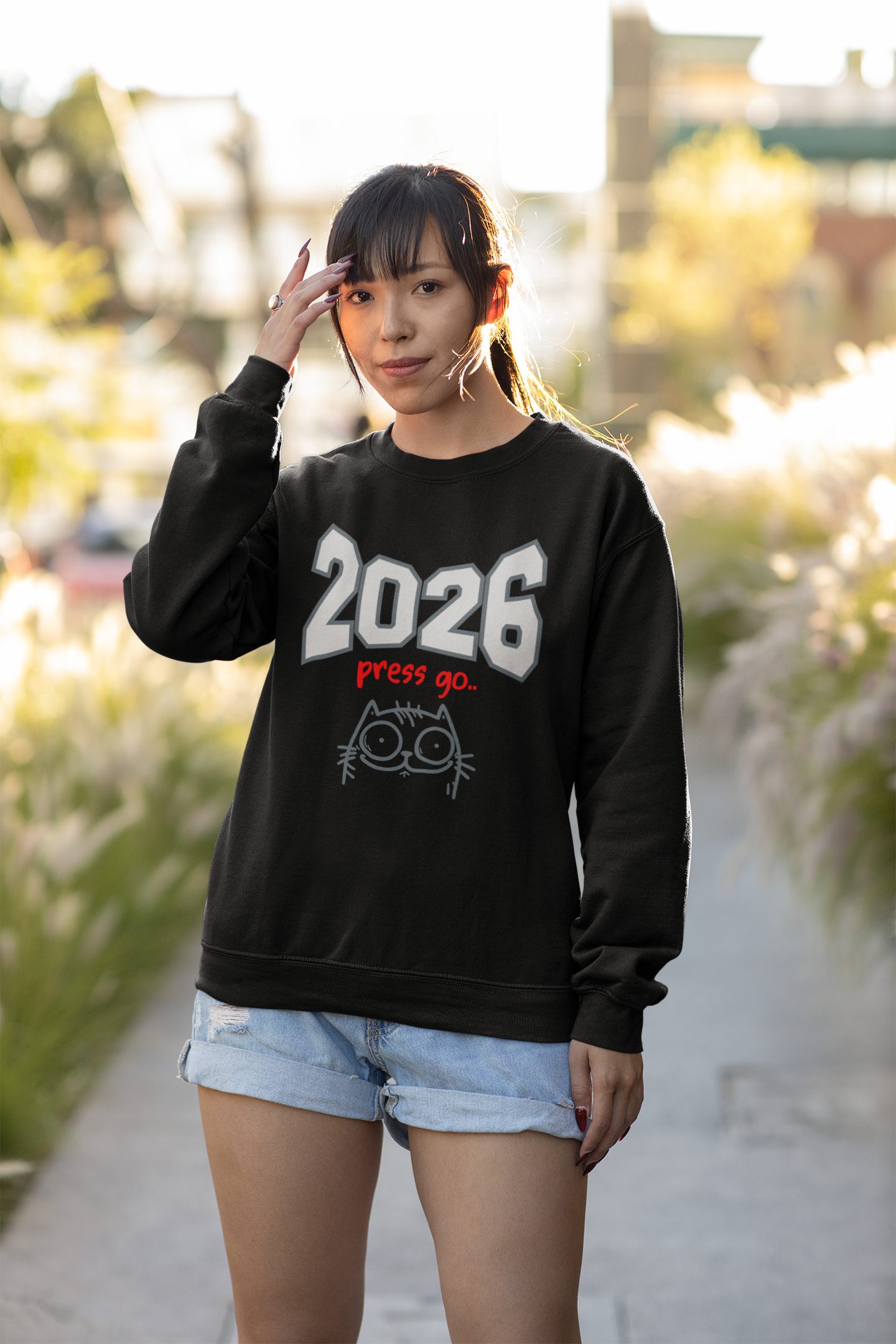2026 New Year Sweatshirt Line - Press Go 2026