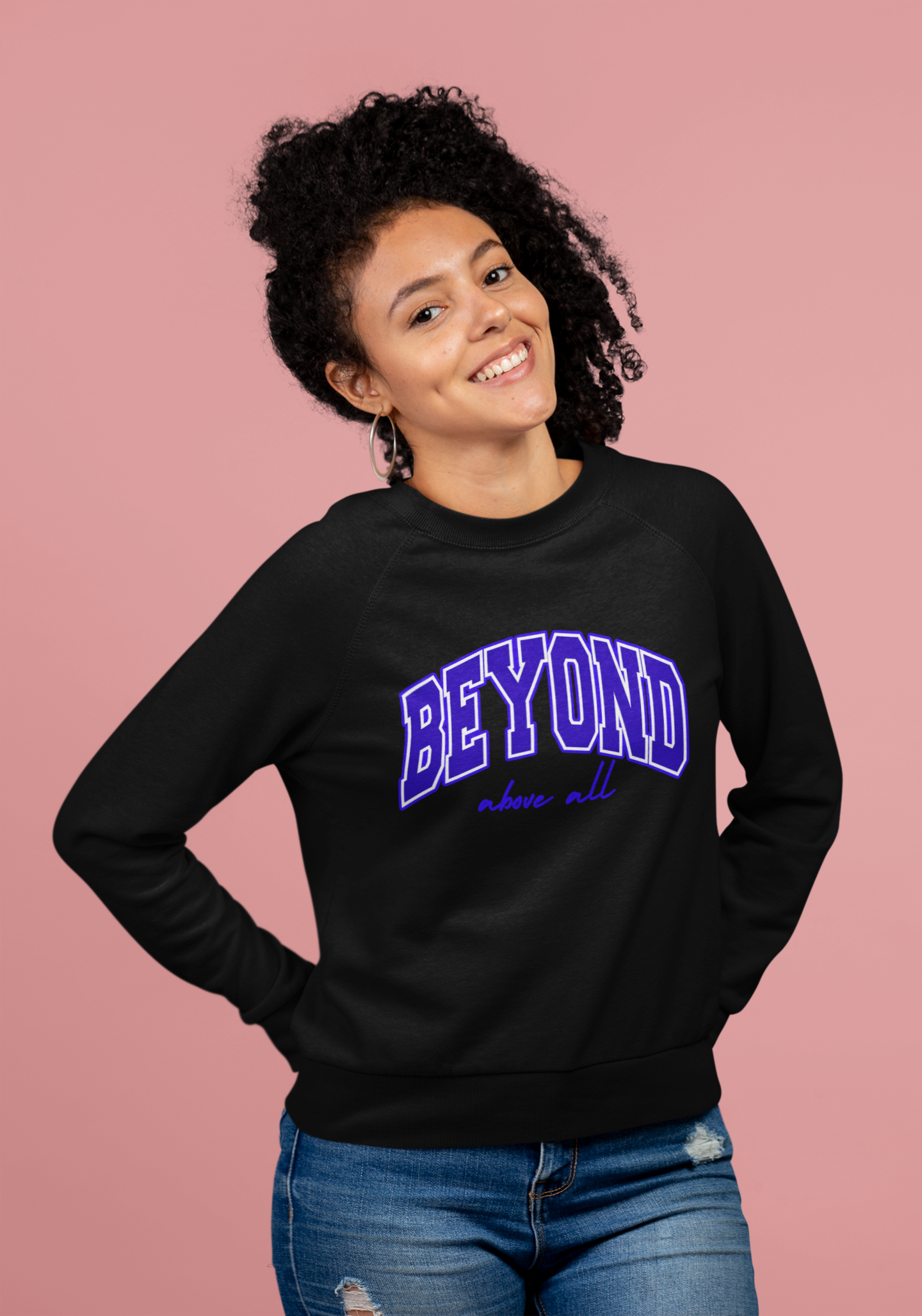 Higher Ground Blue Sweatshirt Line - Beyond Above All