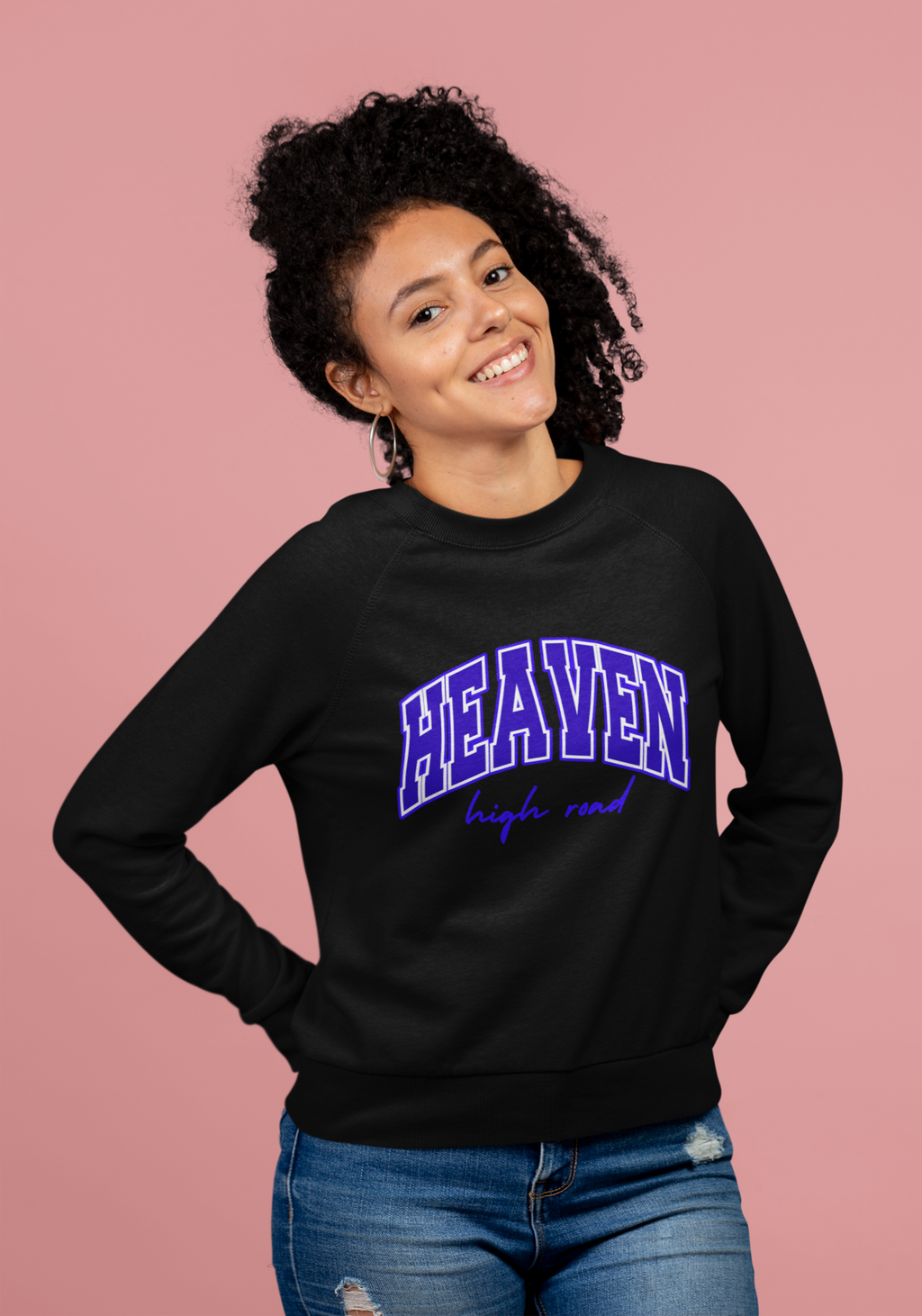 Higher Ground Blue Sweatshirt Line - Heaven High Road
