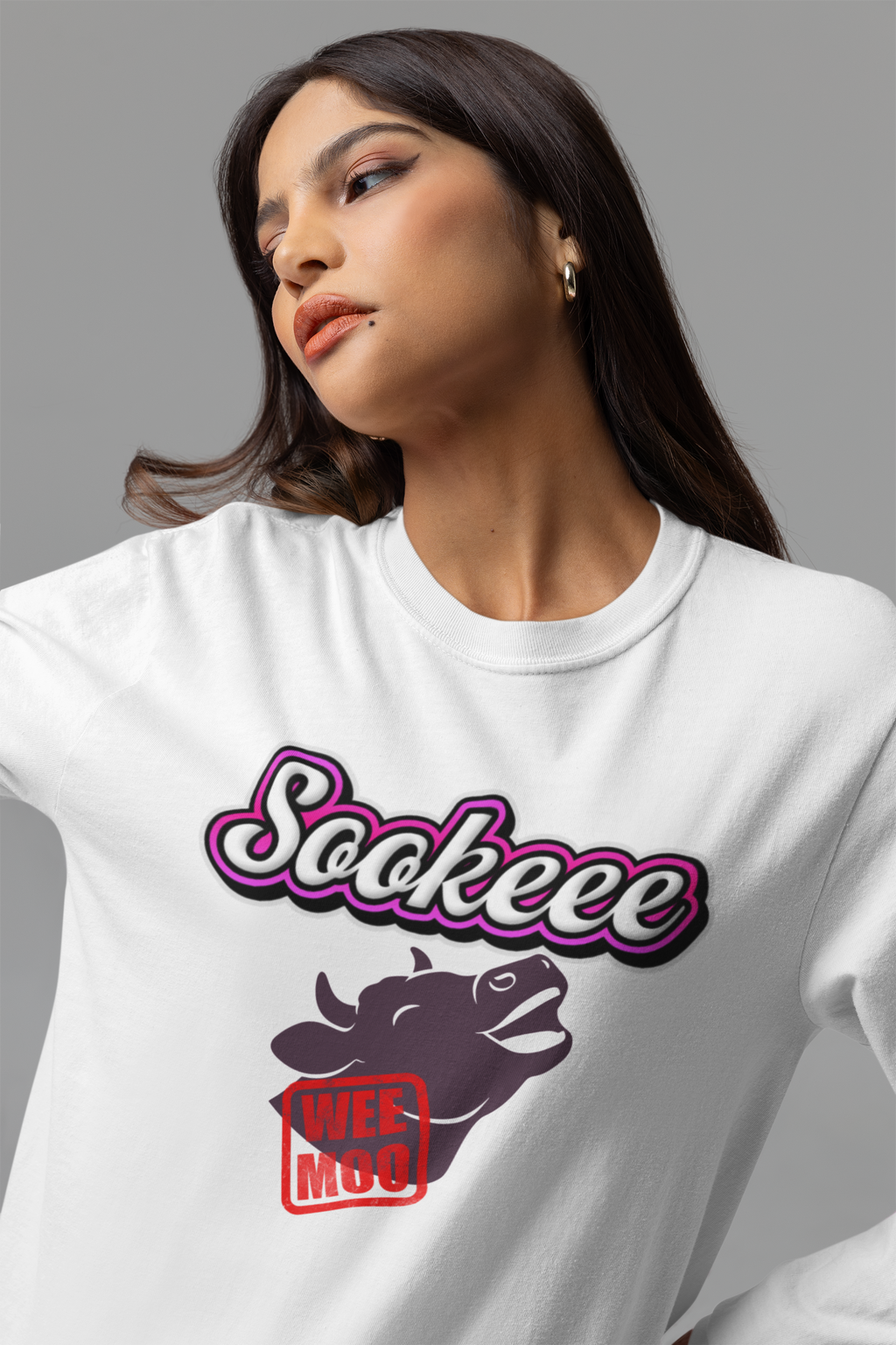 Wee-Moo Cow Long Sleeve Box-Tee - Sookeee