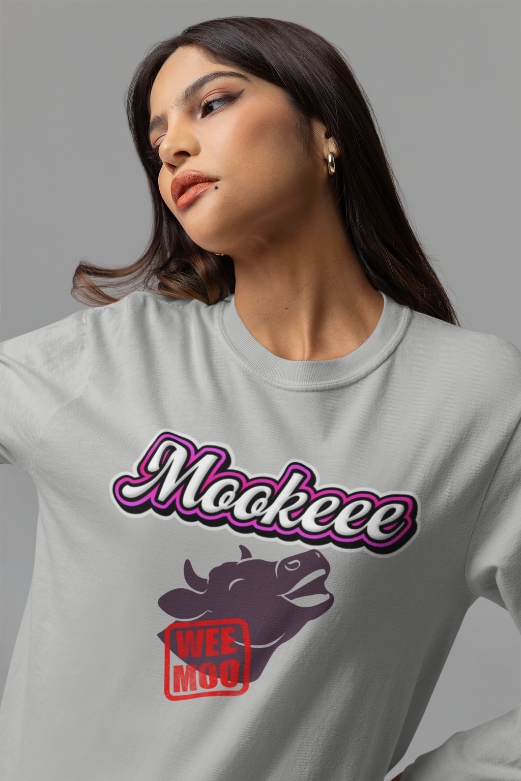 Wee-Moo Cow Long Sleeve Box-Tee - Mookeee