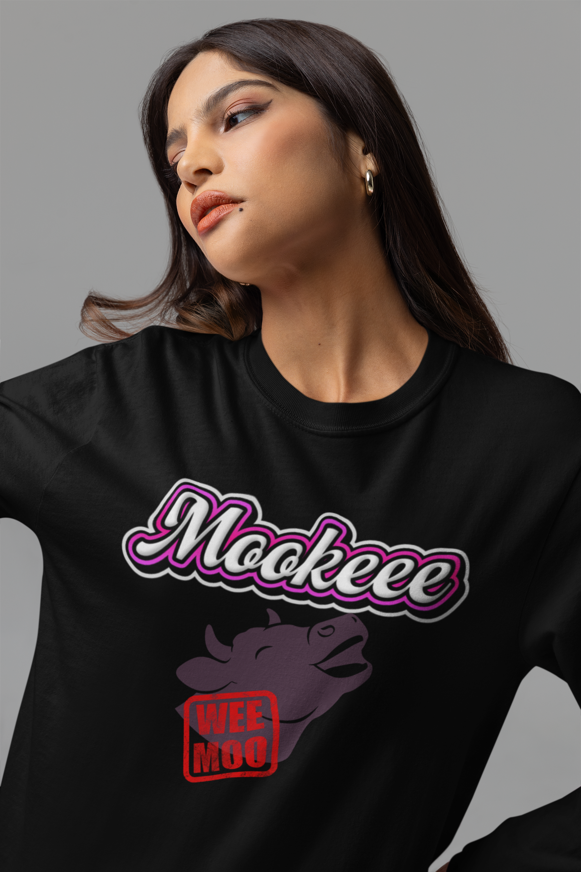 Wee-Moo Cow Long Sleeve Box-Tee - Mookeee