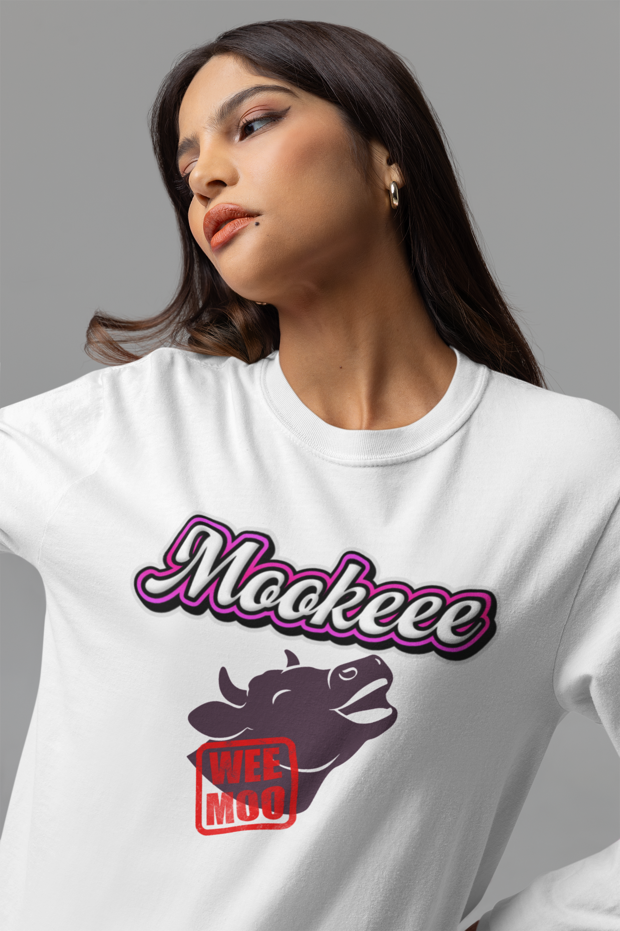 Wee-Moo Cow Long Sleeve Box-Tee - Mookeee