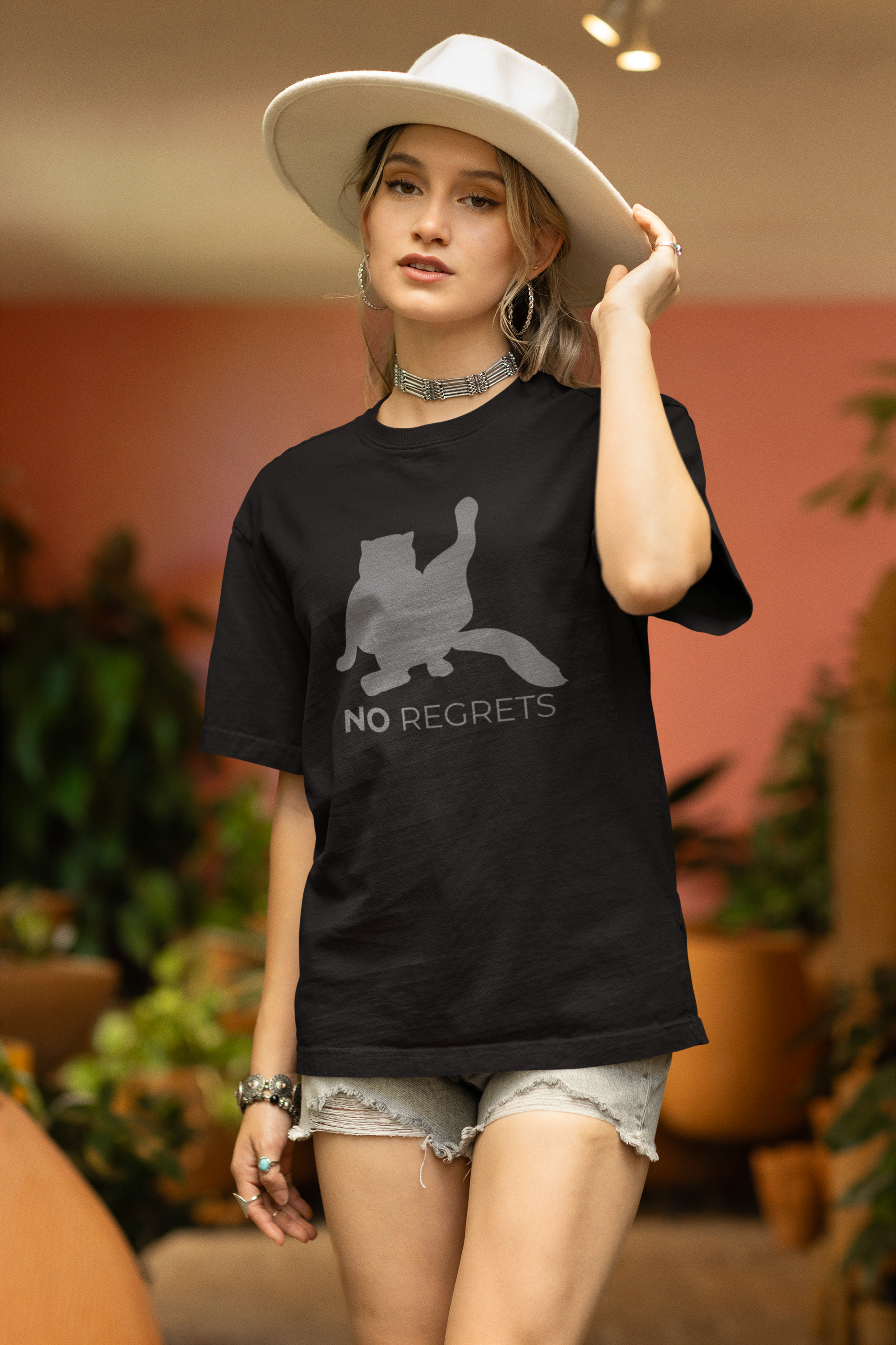 Animal Attitude Box-Tee Line - No Regrets Cat