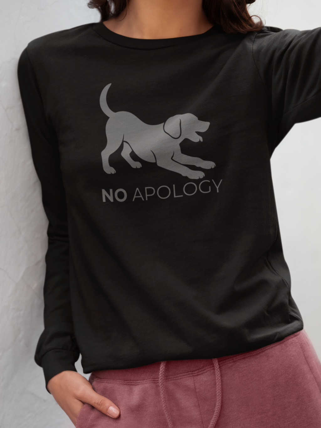Animal Attitude Long Sleeve T-shirt - No Apology Dog
